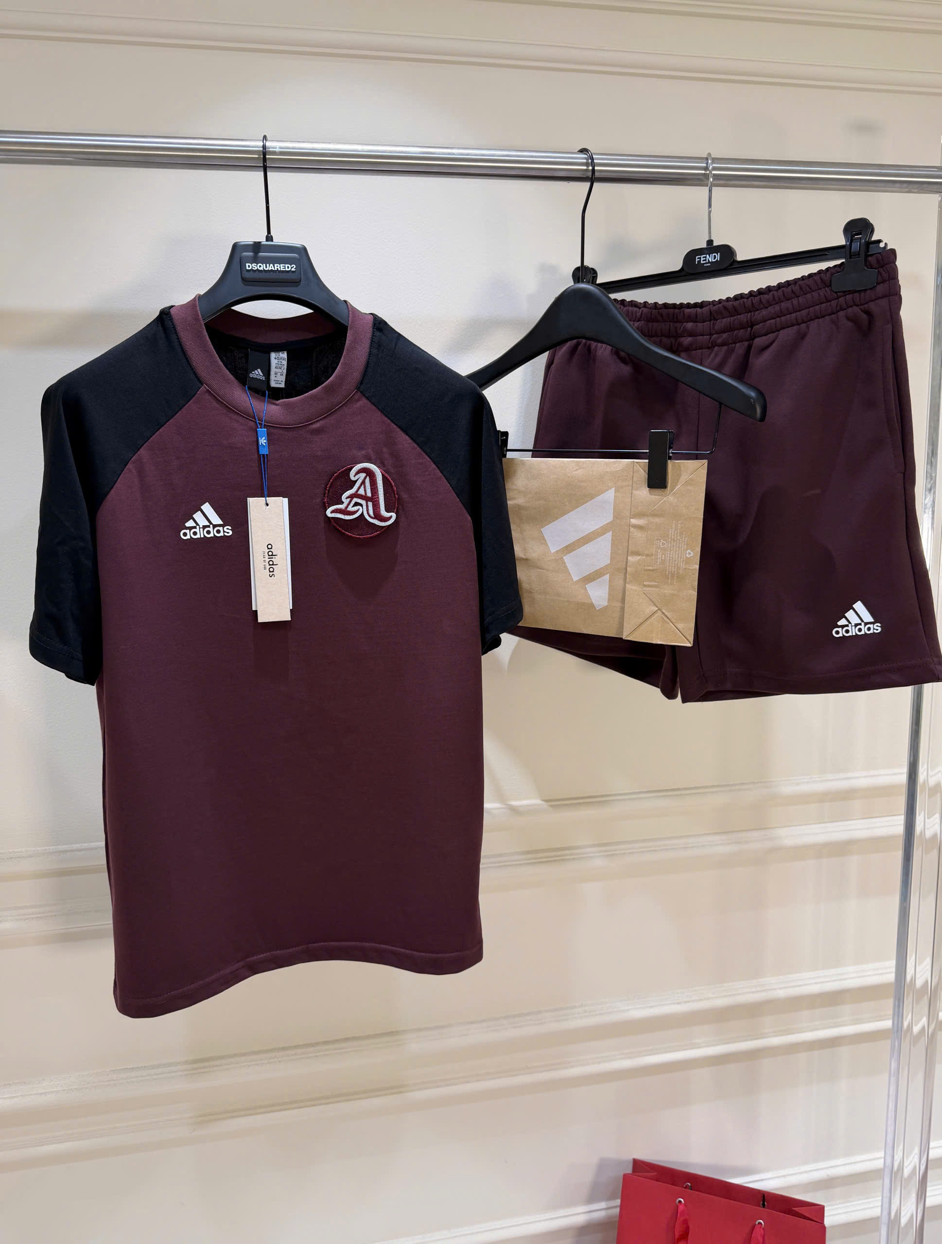 Set bộ thể thao hè Adidas Alpha logo thêu ngực chữ A Like Auth S-XL NV