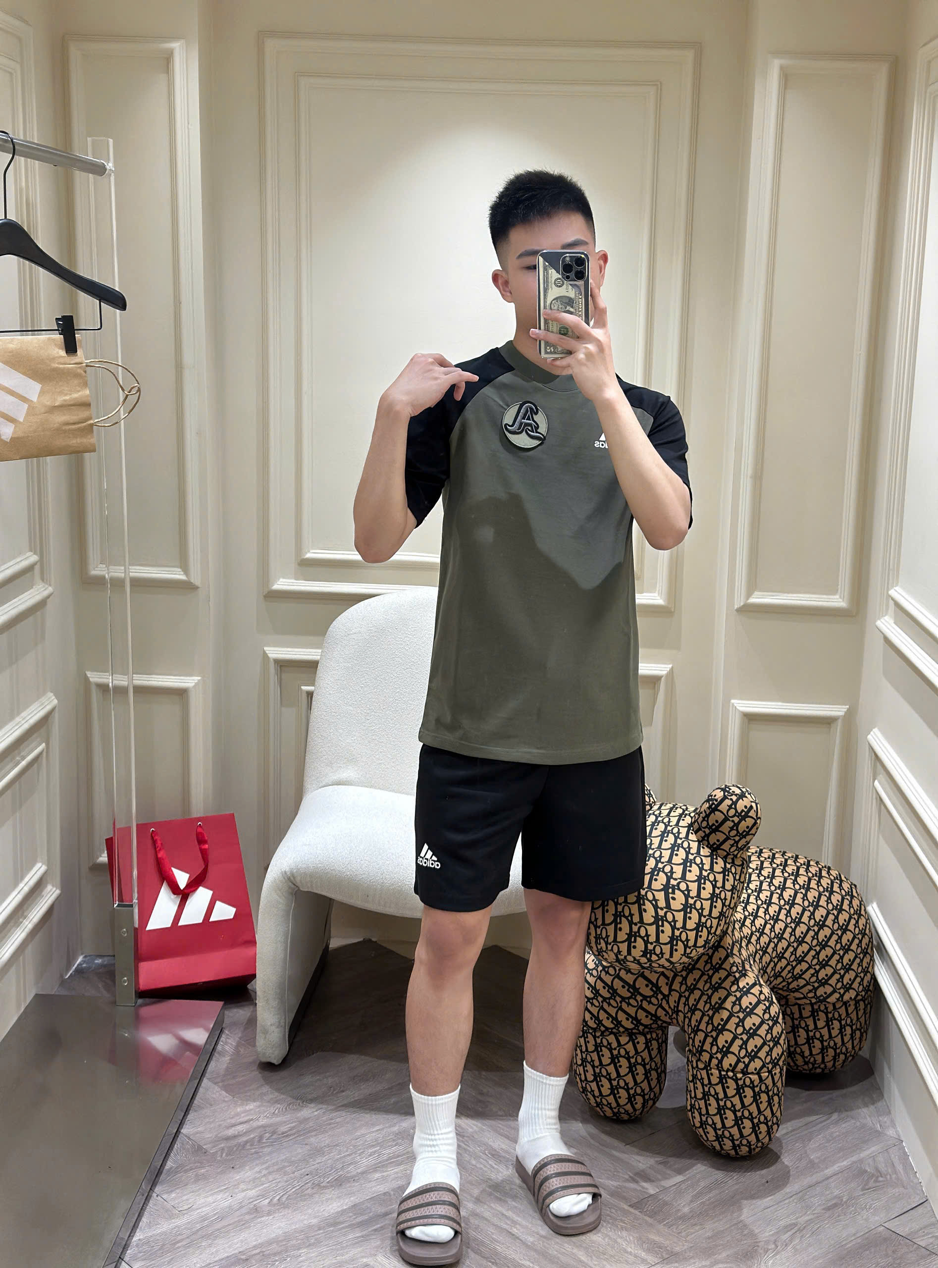 Set bộ thể thao hè Adidas Alpha logo thêu ngực chữ A Like Auth S-XL NV