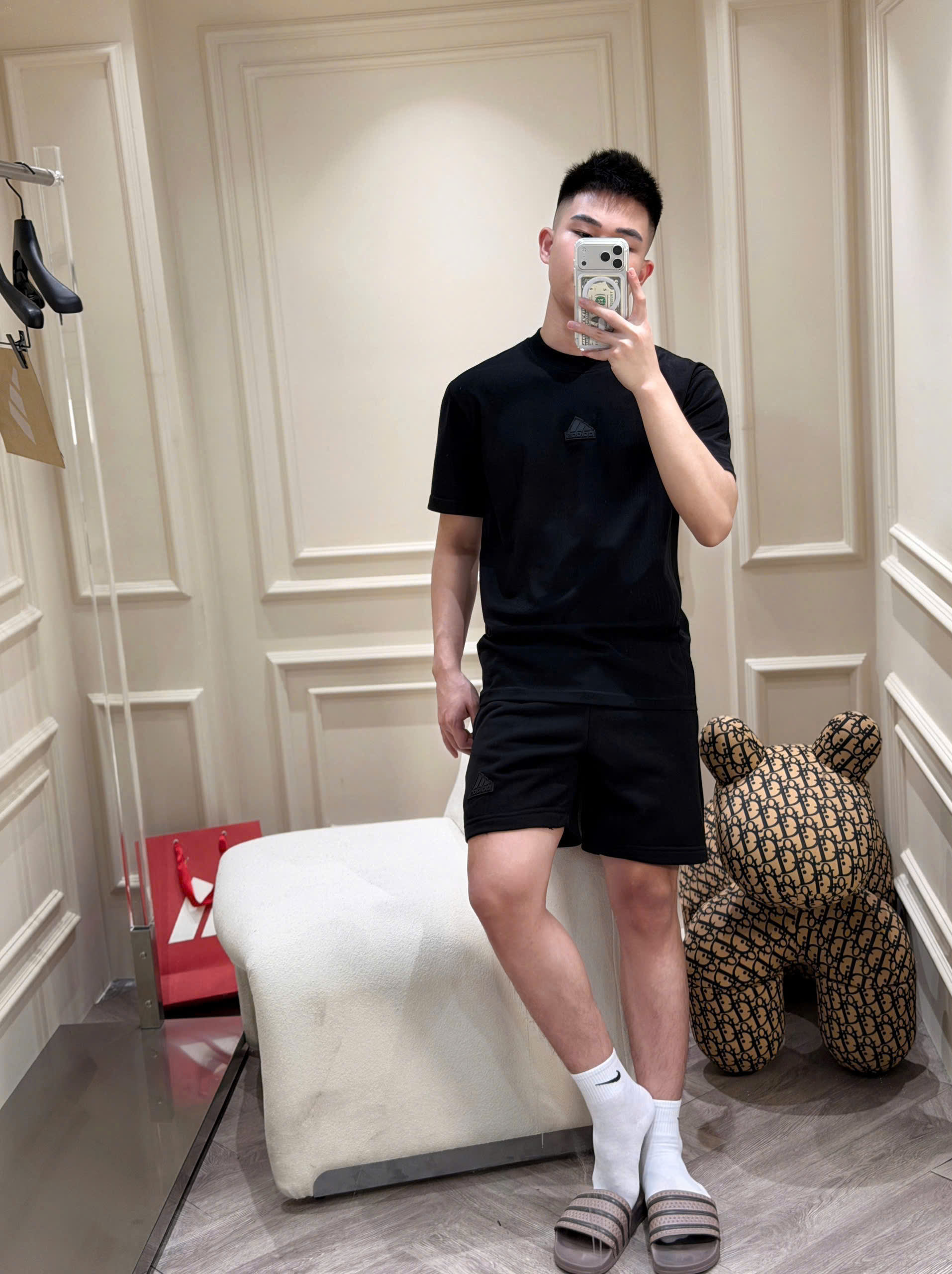 Set bộ thể thao hè Adidas nỉ logo ngực dập nổi Like Auth S-XL NV