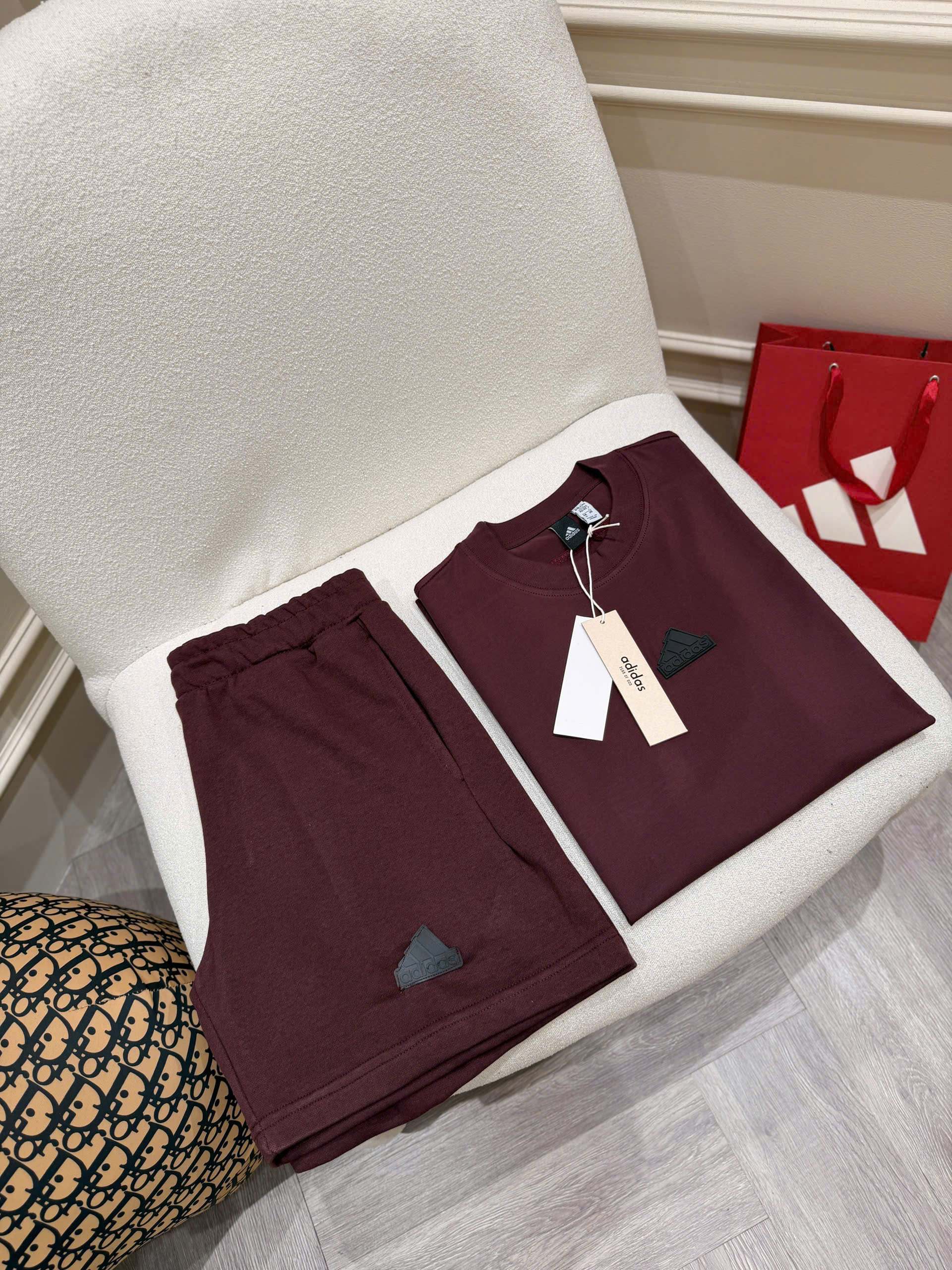 Set bộ thể thao hè Adidas nỉ logo ngực dập nổi Like Auth S-XL NV