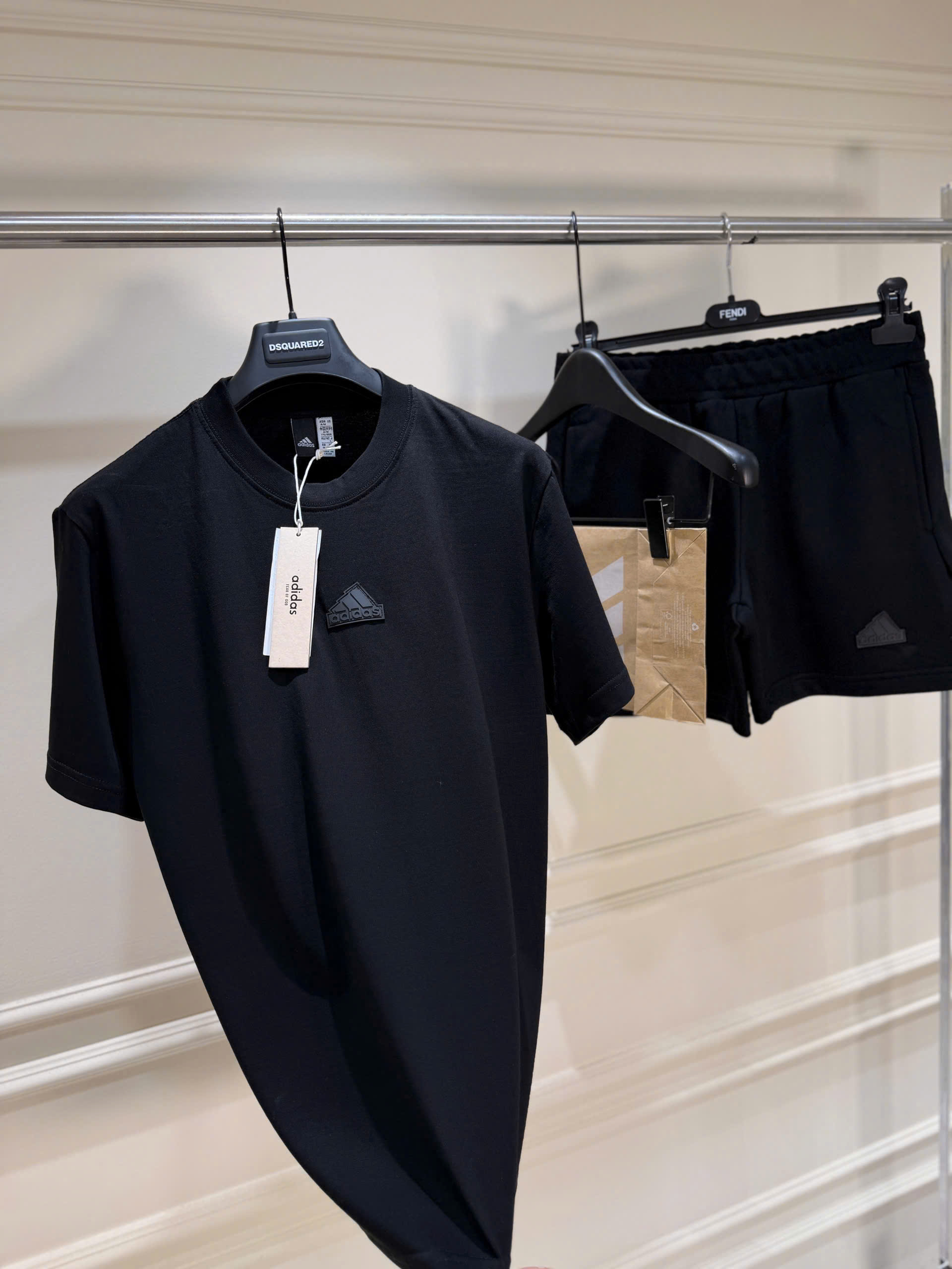 Set bộ thể thao hè Adidas nỉ logo ngực dập nổi Like Auth S-XL NV