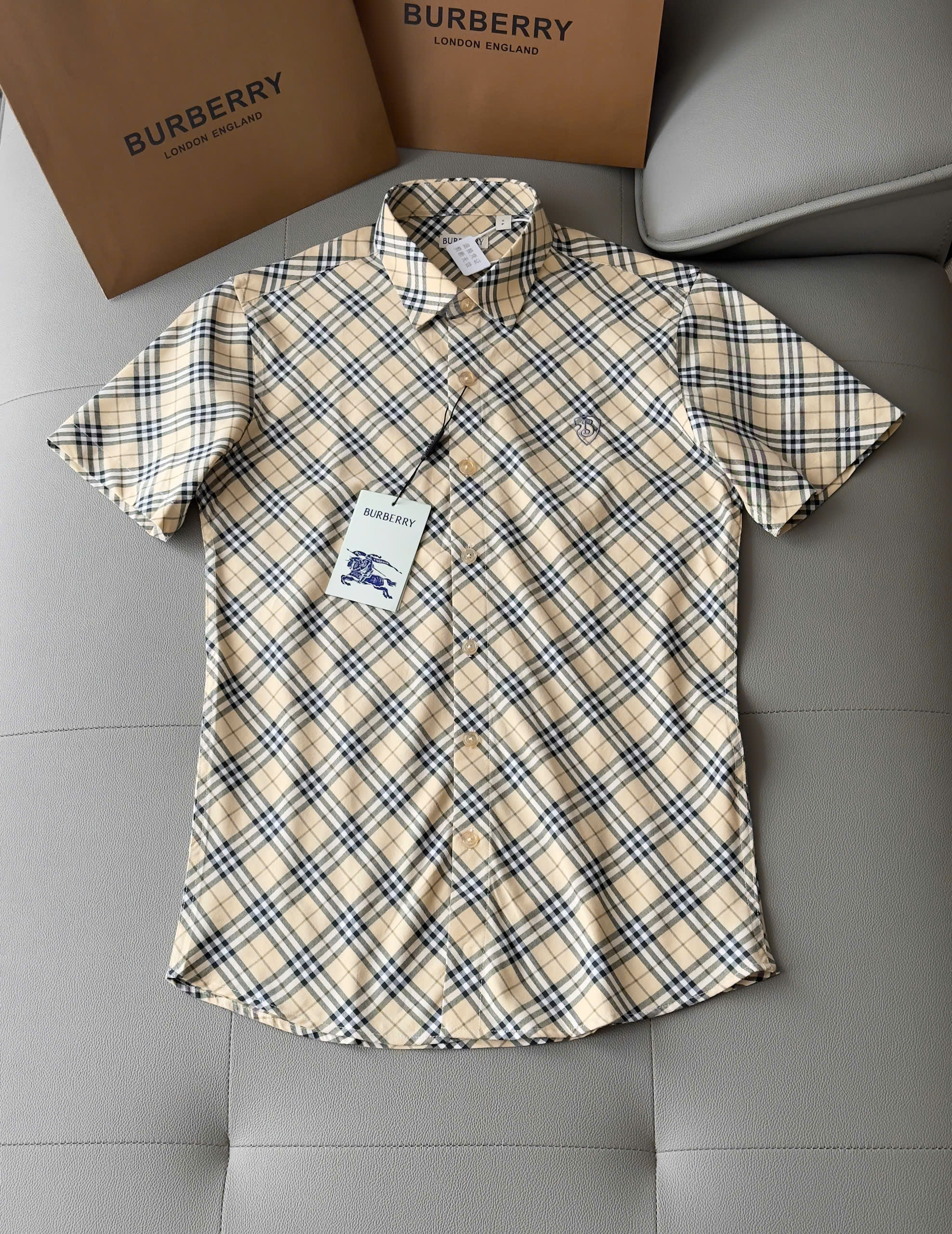 Áo sơ mi Burberry BBR Be kẻ chéo sọc nhỏ Like Auth S-XXL DDT
