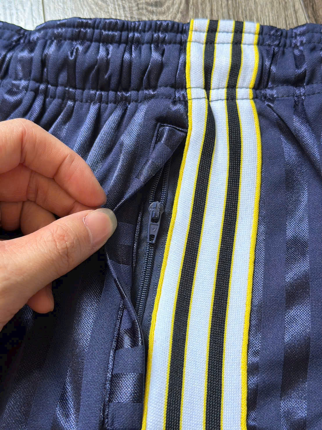 Bộ set thể thao hè Adidas Xanh Than kẻ sọc logo thêu ngực Like Auth S-XL NV