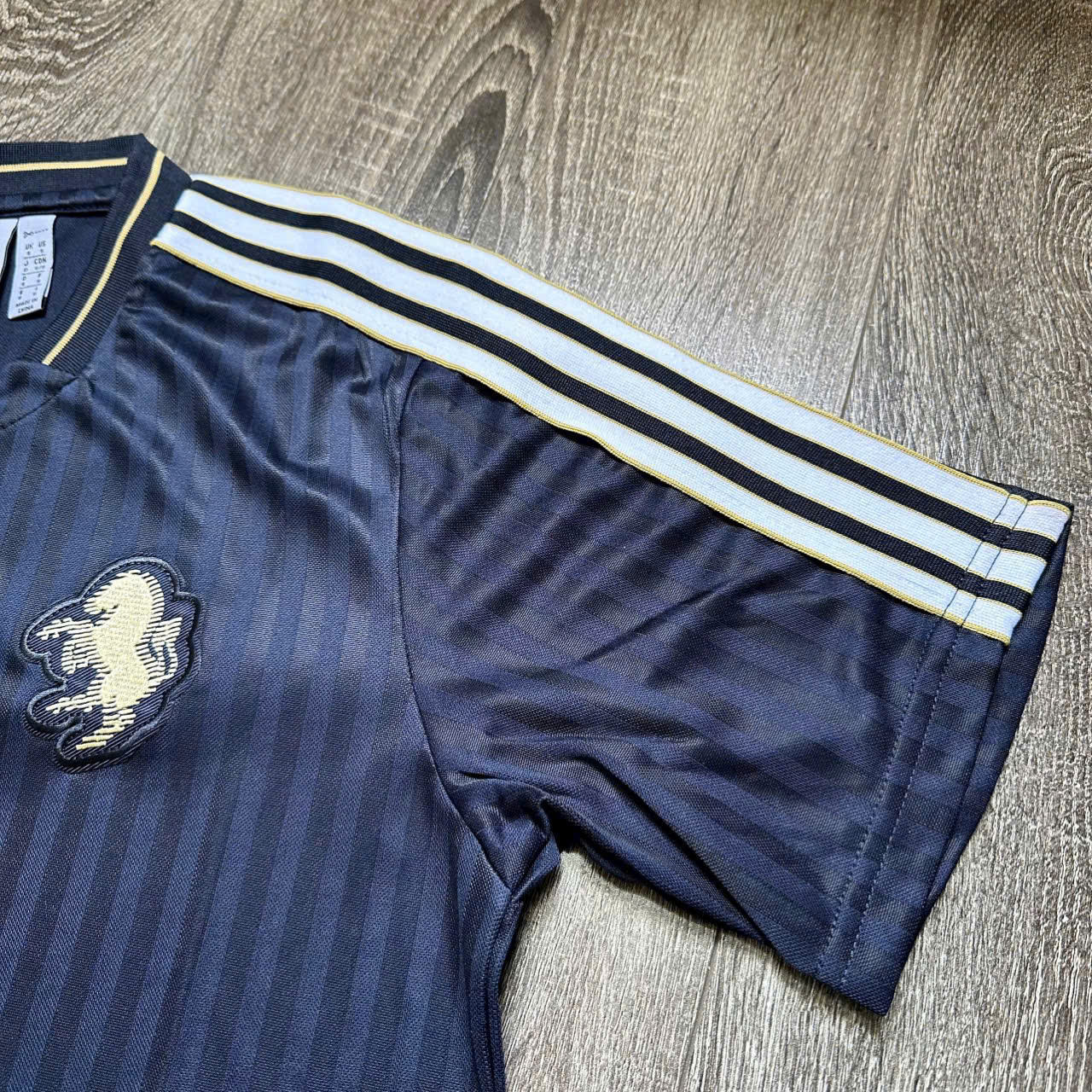 Bộ set thể thao hè Adidas Xanh Than kẻ sọc logo thêu ngực Like Auth S-XL NV