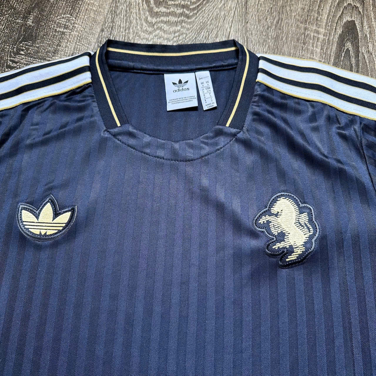 Bộ set thể thao hè Adidas Xanh Than kẻ sọc logo thêu ngực Like Auth S-XL NV