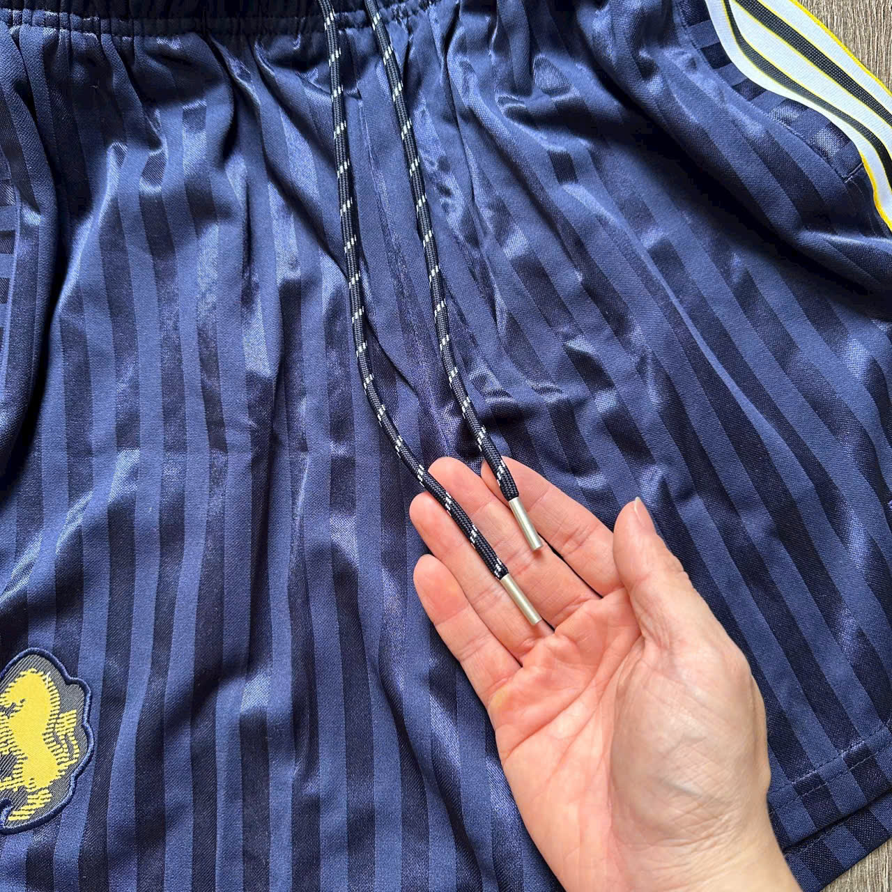 Bộ set thể thao hè Adidas Xanh Than kẻ sọc logo thêu ngực Like Auth S-XL NV