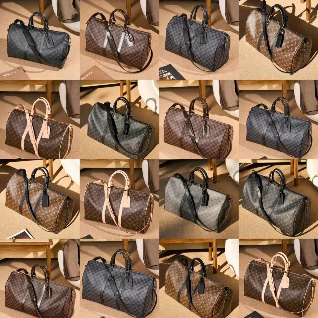 Túi trông du lịch Louis Vuitton LV Keepall Black monogram Like Auth size 50 PLD