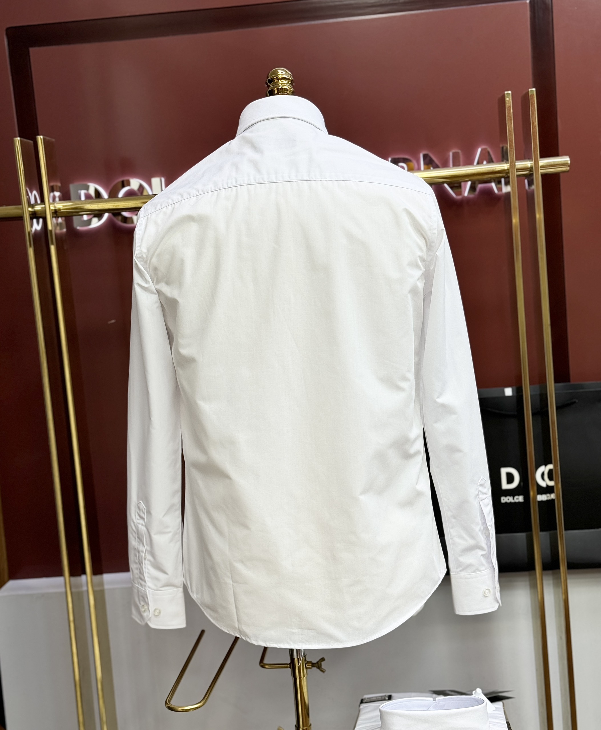 Áo sơ mi Dolce Gabbana DG Trắng túi ngực tag vuông Like AUth 44-50 CD MK