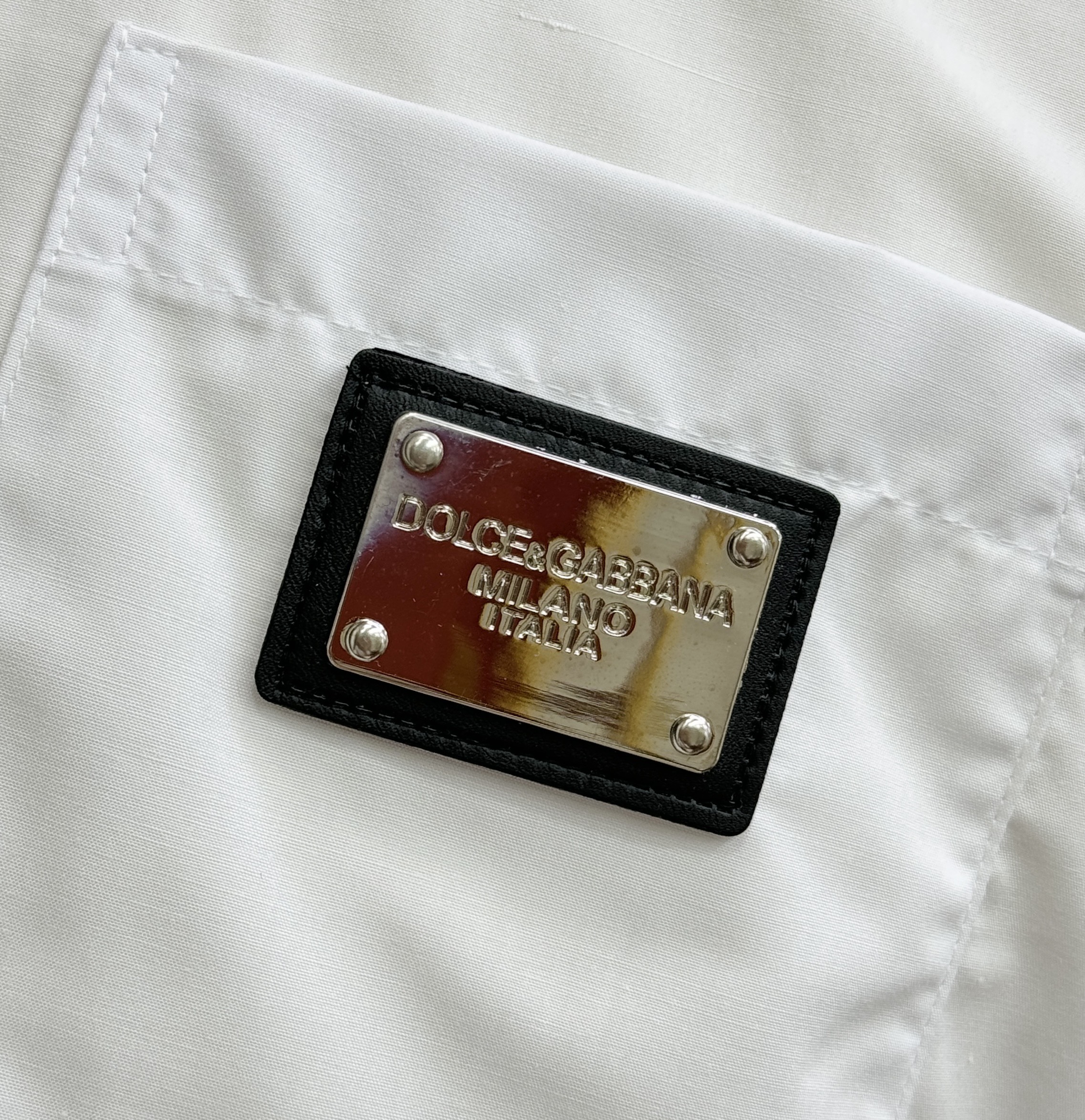 Áo sơ mi Dolce Gabbana DG Trắng túi ngực tag vuông Like AUth 44-50 CD MK