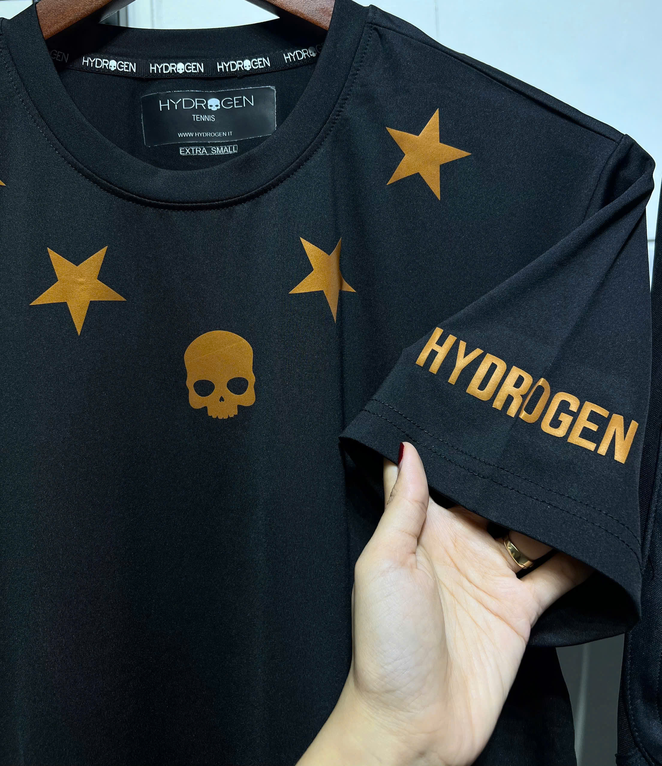 Set bộ thể thao hè Hydrogen họa tiết đầu lâu và Sao Like Auth XS-L MK