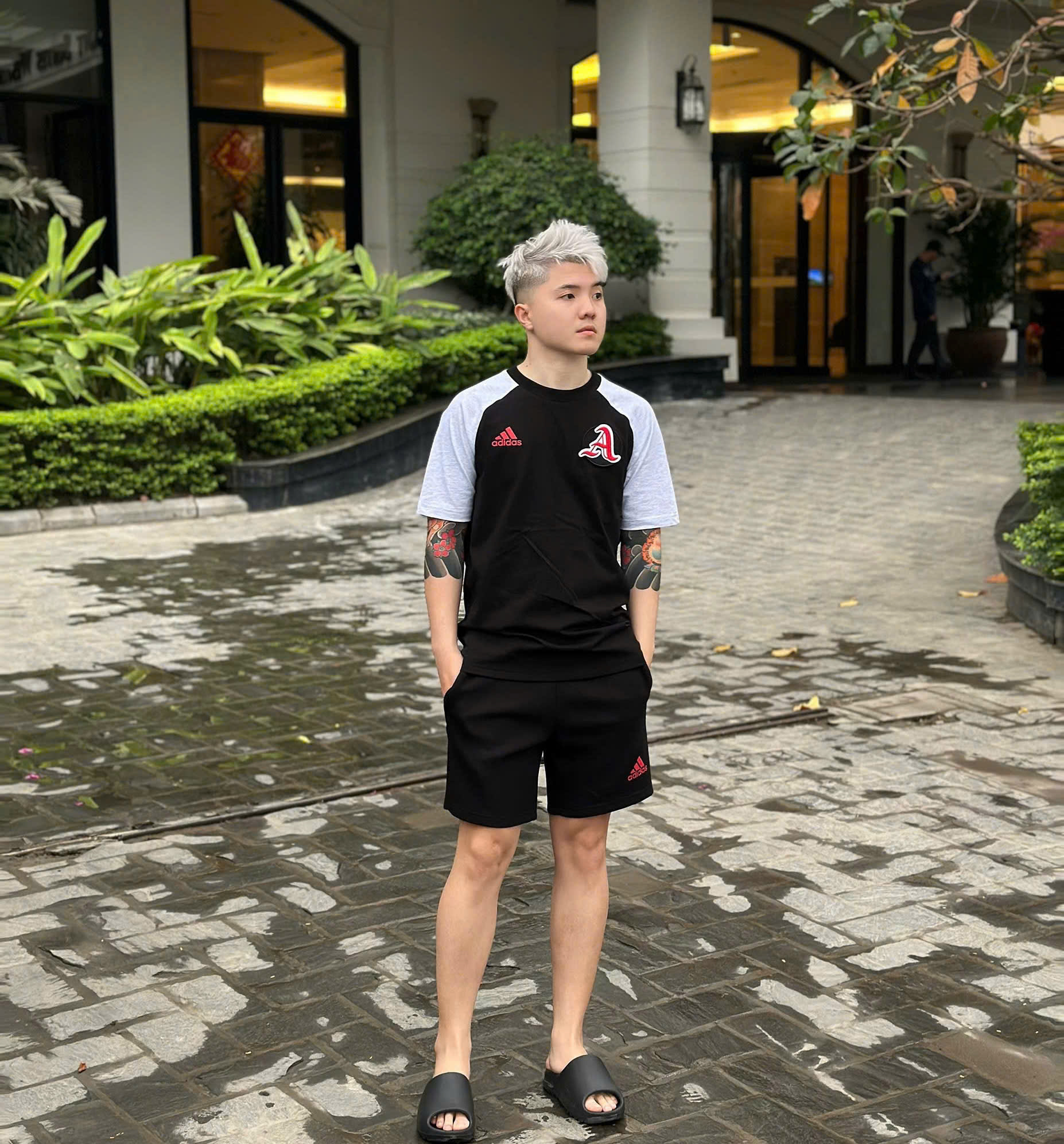 Set bộ thể thao hè Adidas Alpha logo ngực Like Auth S-XL MK