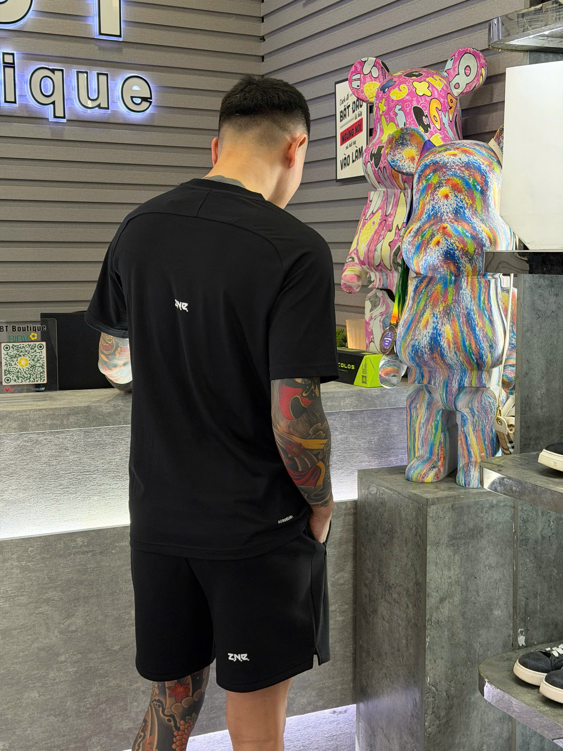 Set bộ thể thao hè Adidas logo nổi ngực đùi Like Auth S-XL MK