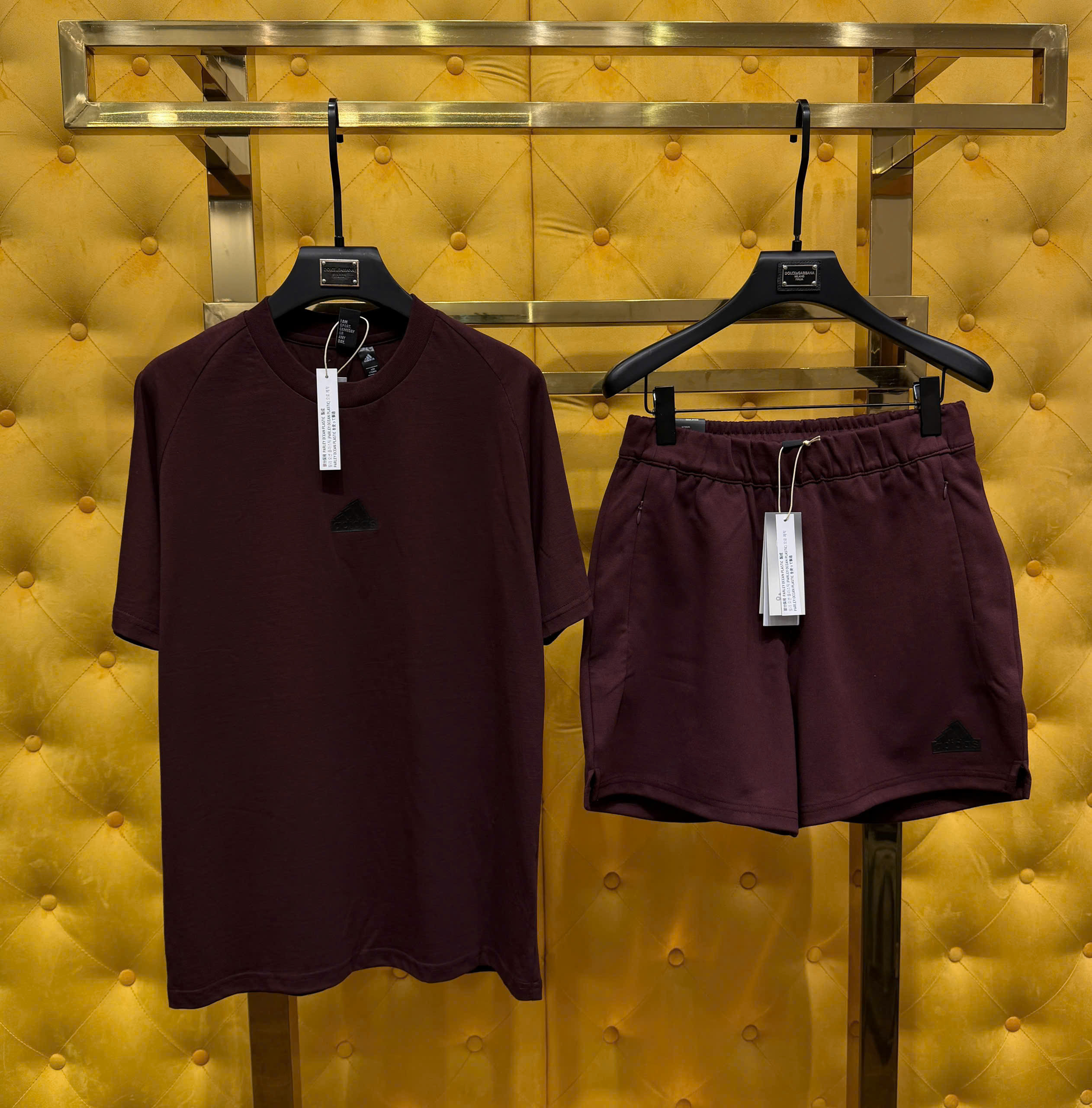 Set bộ thể thao hè Adidas logo nổi ngực đùi Like Auth S-XL MK