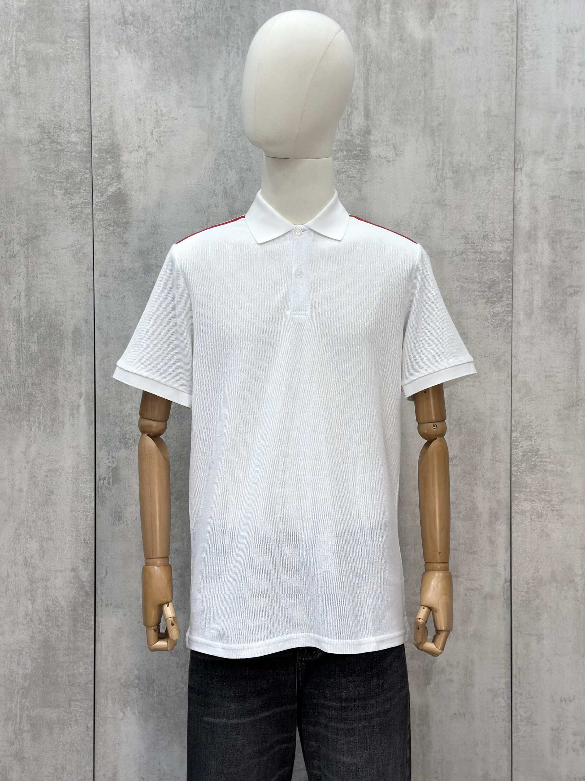 Áo polo Michael logo viền vai tag tay Like Auth S-XL VTN\trắng