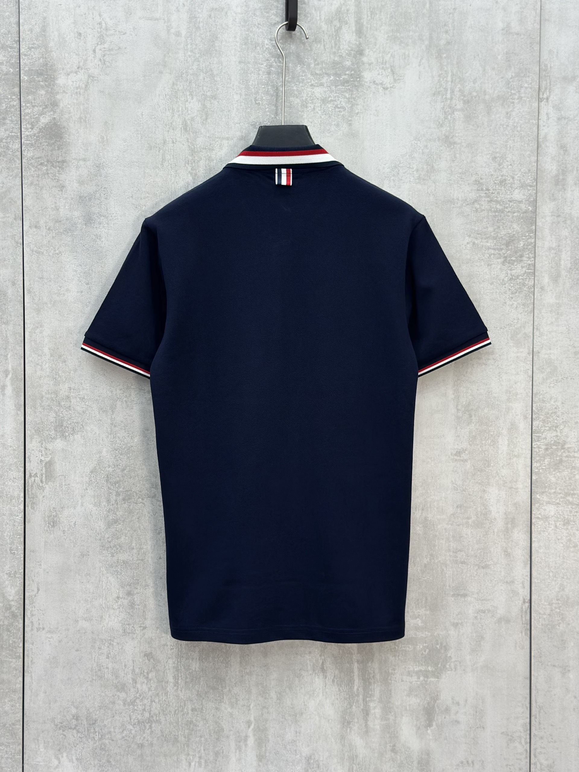 Áo polo Caras kẻ sọc tay cổ bo viền logo thêu Cá Heo ngực Đen Trắng Xanh Than Like Auth S-XL VTN\XANH THAN