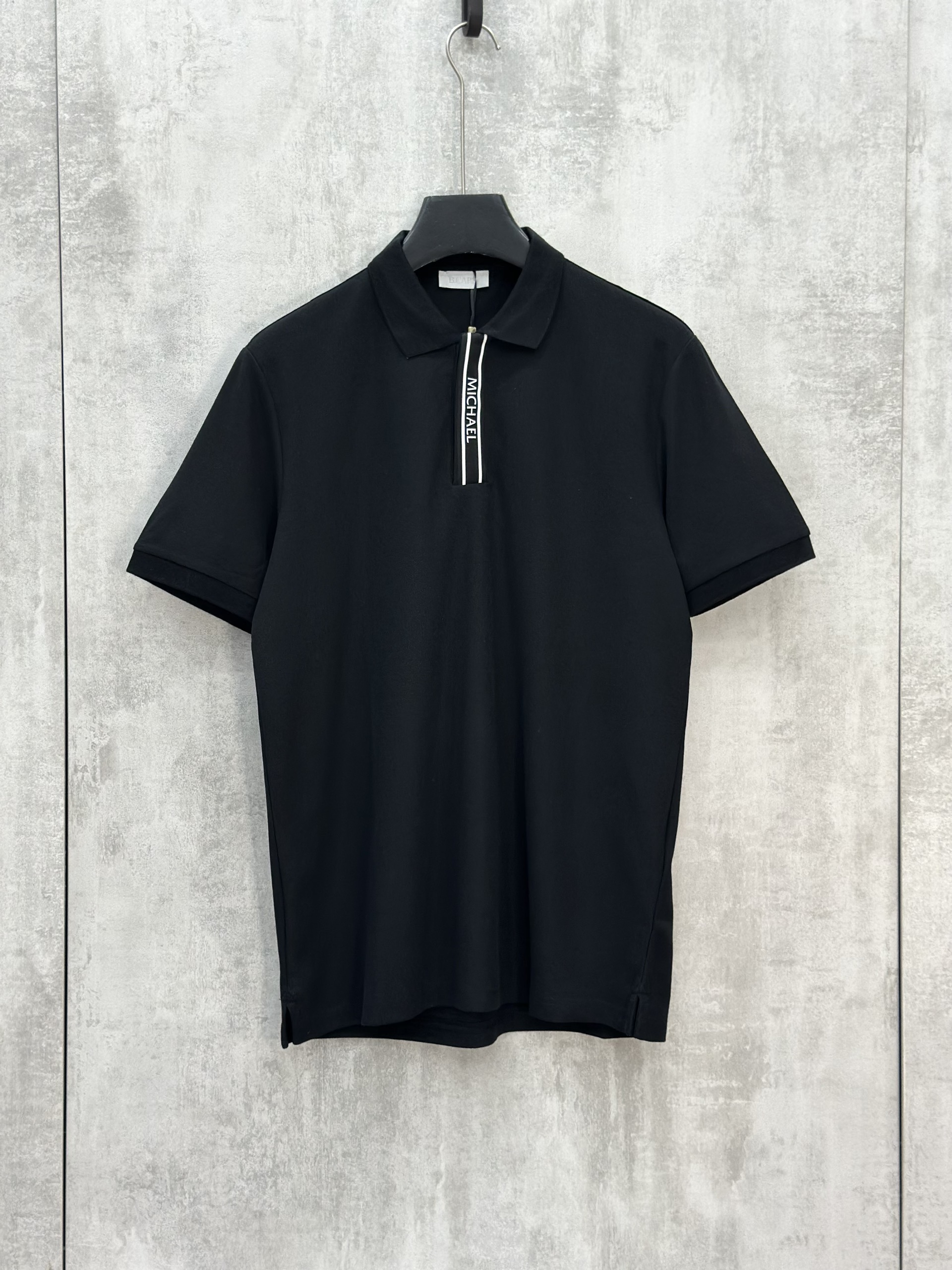 Áo polo Michael kẻ khuy cổ Đen Trắng Like Auth S-XL VTN\Đen