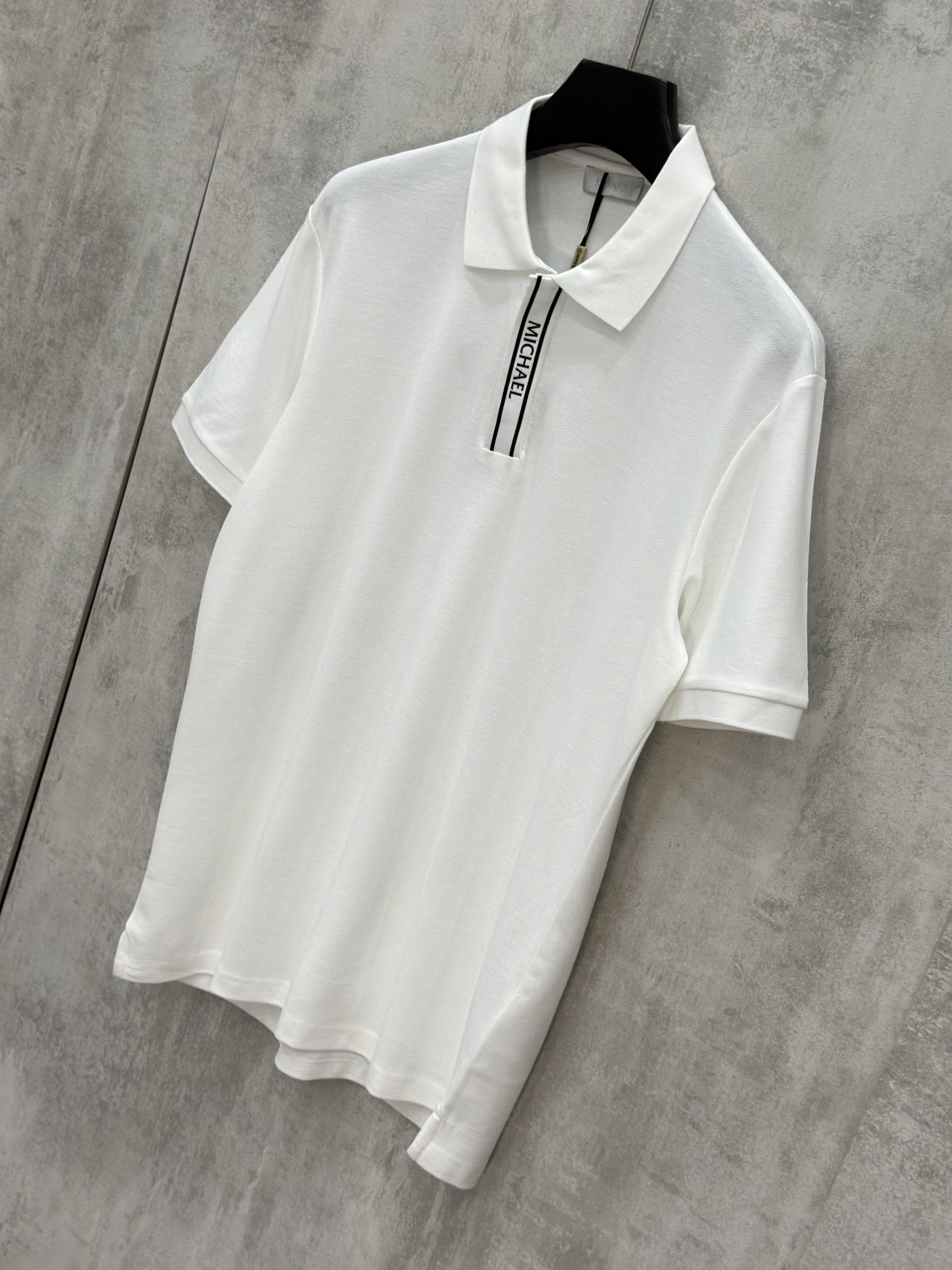 Áo polo Michael kẻ khuy cổ Đen Trắng Like Auth S-XL VTN\TRẮNG