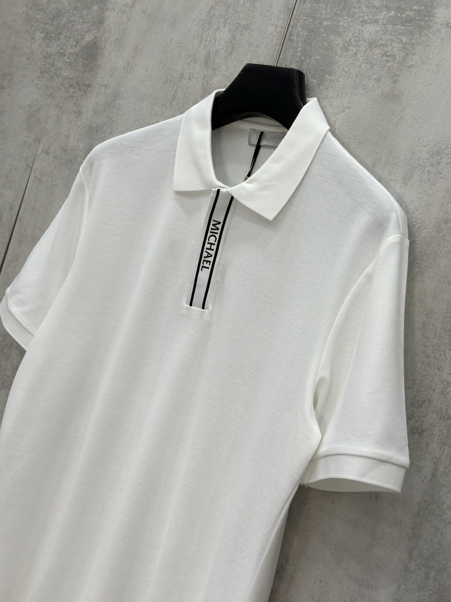 Áo polo Michael kẻ khuy cổ Đen Trắng Like Auth S-XL VTN\TRẮNG