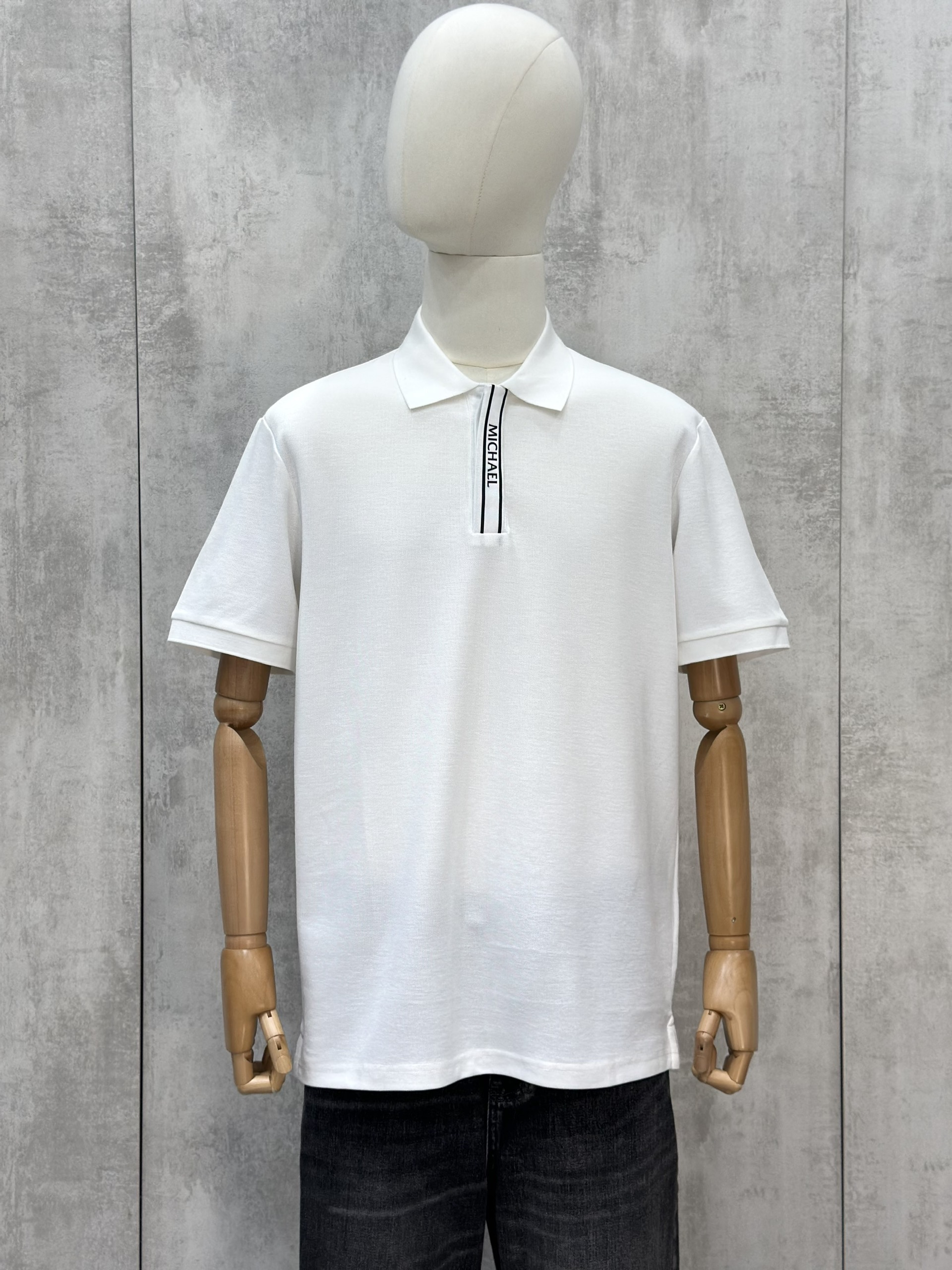 Áo polo Michael kẻ khuy cổ Đen Trắng Like Auth S-XL VTN\TRẮNG