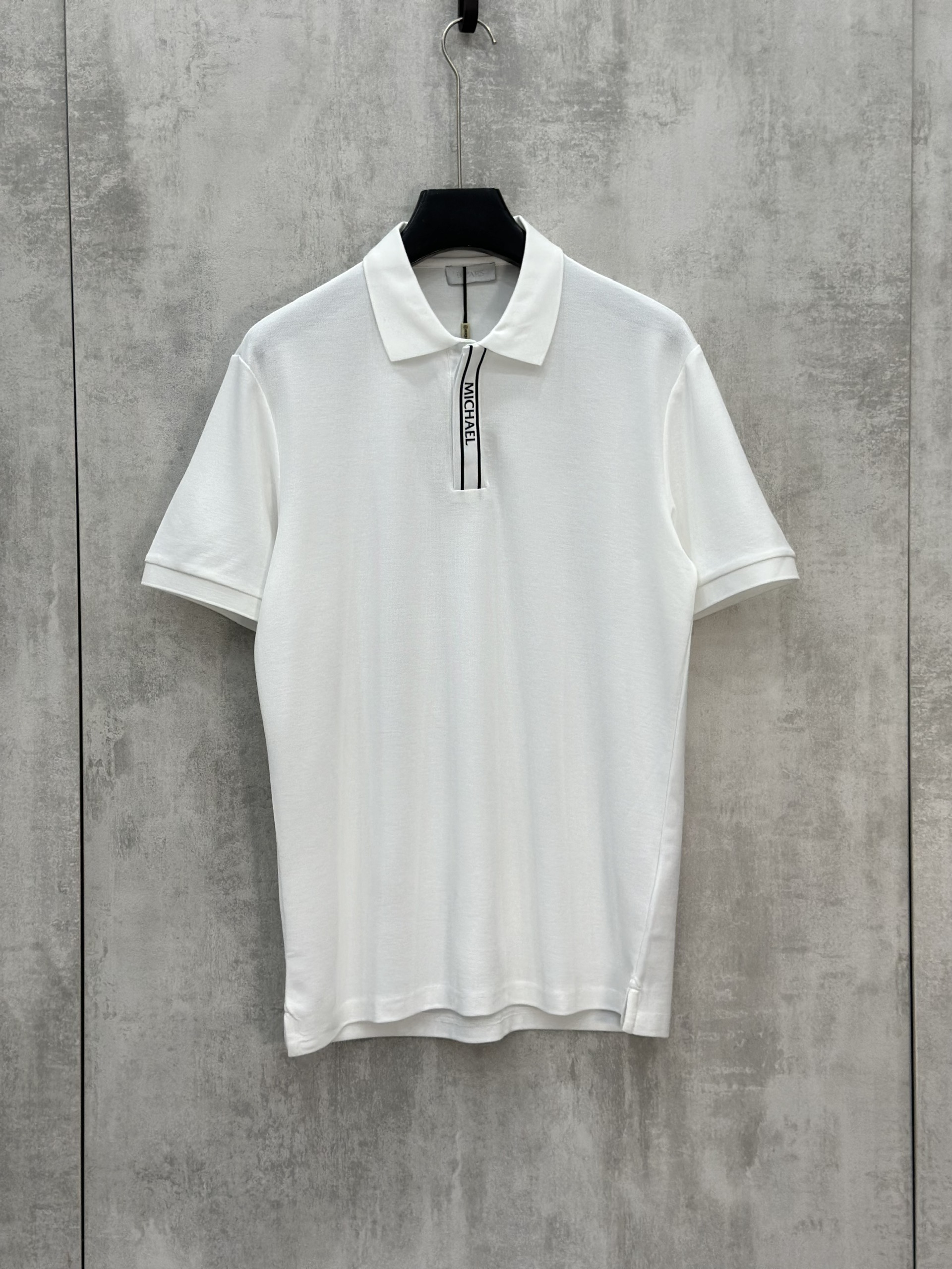 Áo polo Michael kẻ khuy cổ Đen Trắng Like Auth S-XL VTN\TRẮNG