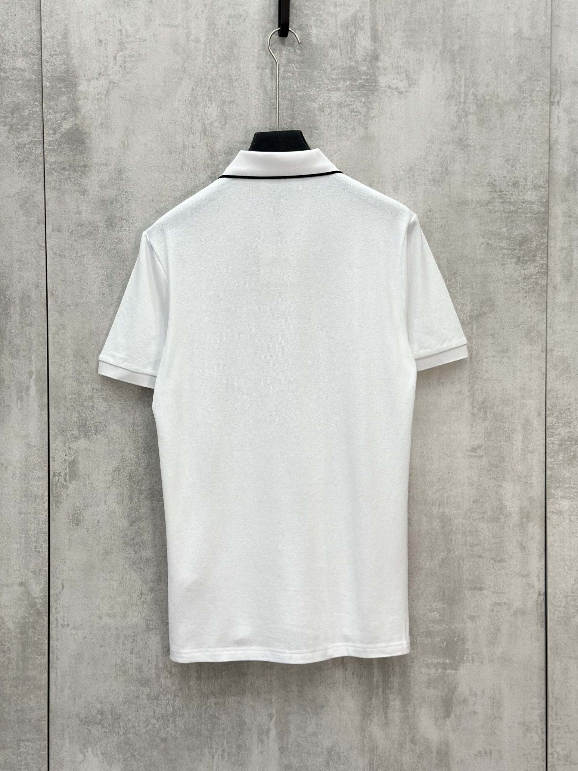 Áo polo Michael kẻ khuy cổ Đen Trắng logo thêu ngực Like Auth S-XL VTN\TRẮNG