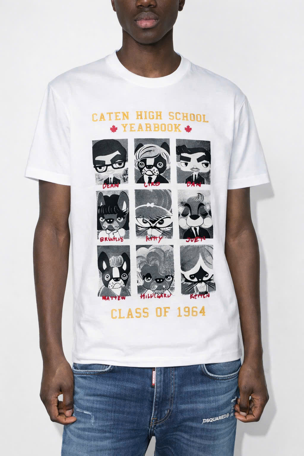 Áo phông T shirt Dsquared2 DSQ Carten Yearbook Like Auth S-XL CD