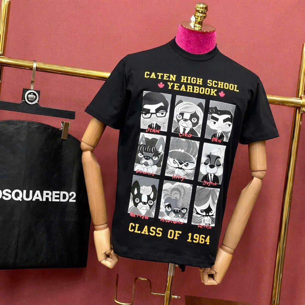 Áo phông T shirt Dsquared2 DSQ Carten Yearbook Like Auth S-XL CD