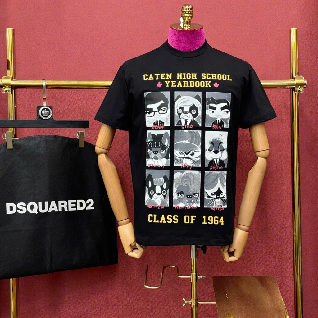 Áo phông T shirt Dsquared2 DSQ Carten Yearbook Like Auth S-XL CD