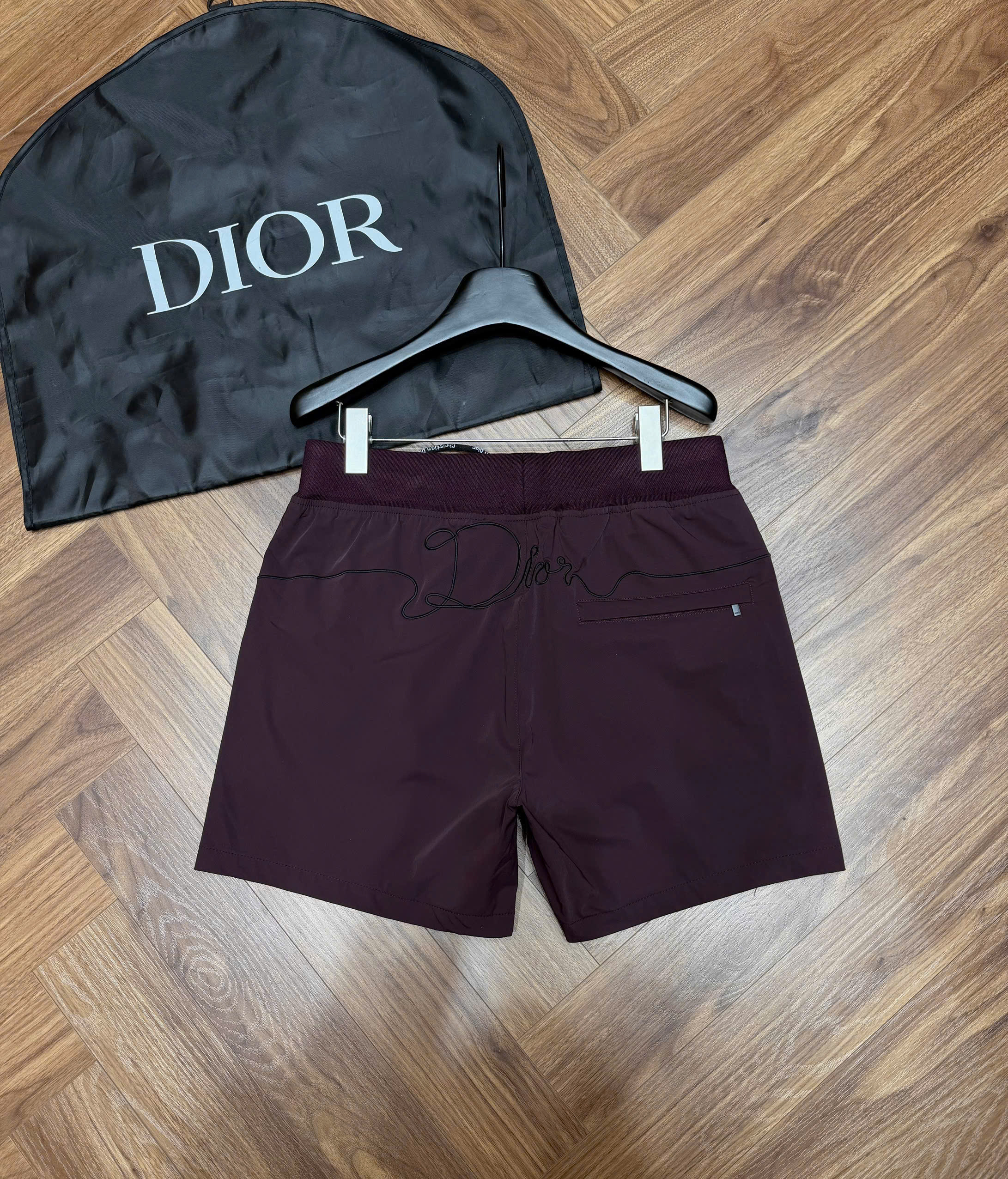 Quần short đùi gió Dior CD logo bo cạp tag đùi Like Auth S-XL MK