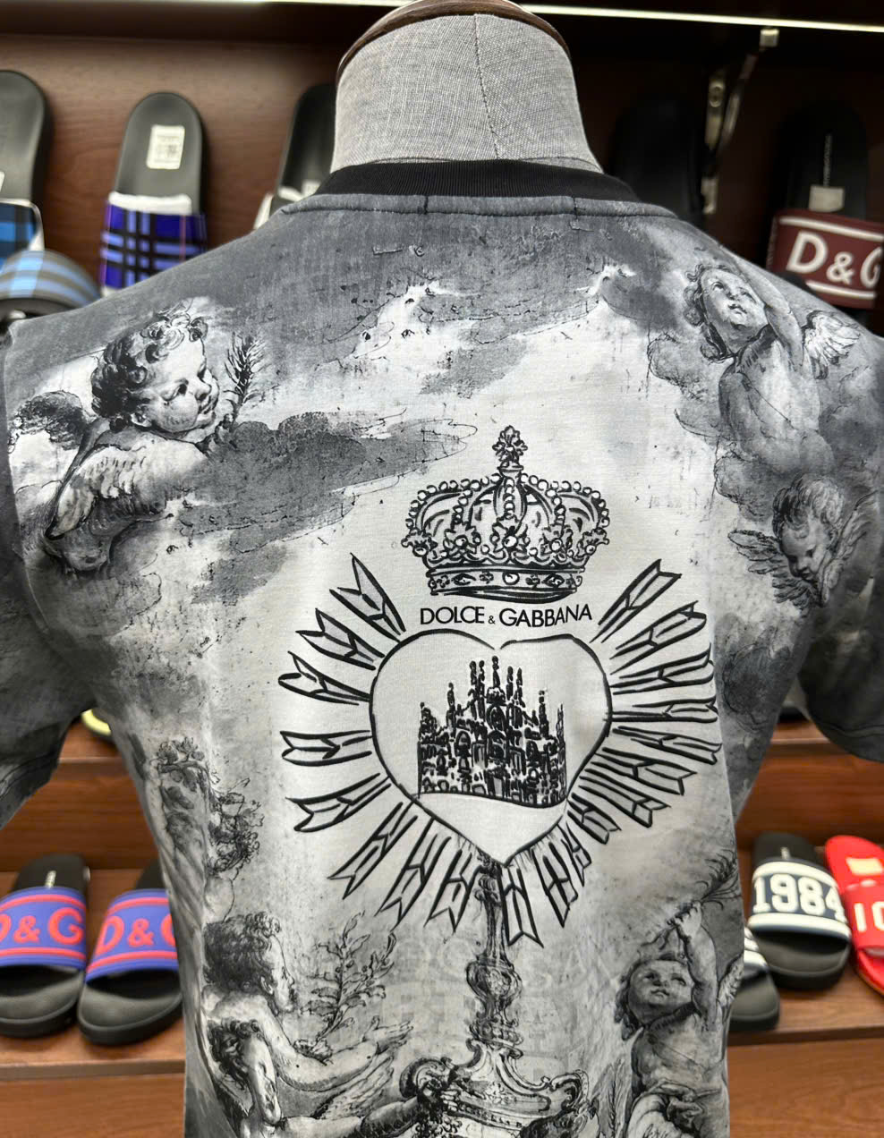 Áo phông T shirt hình Dolce Gabbana DG họa tiết thiên sứ và vương miện Like Auth S-XL LK