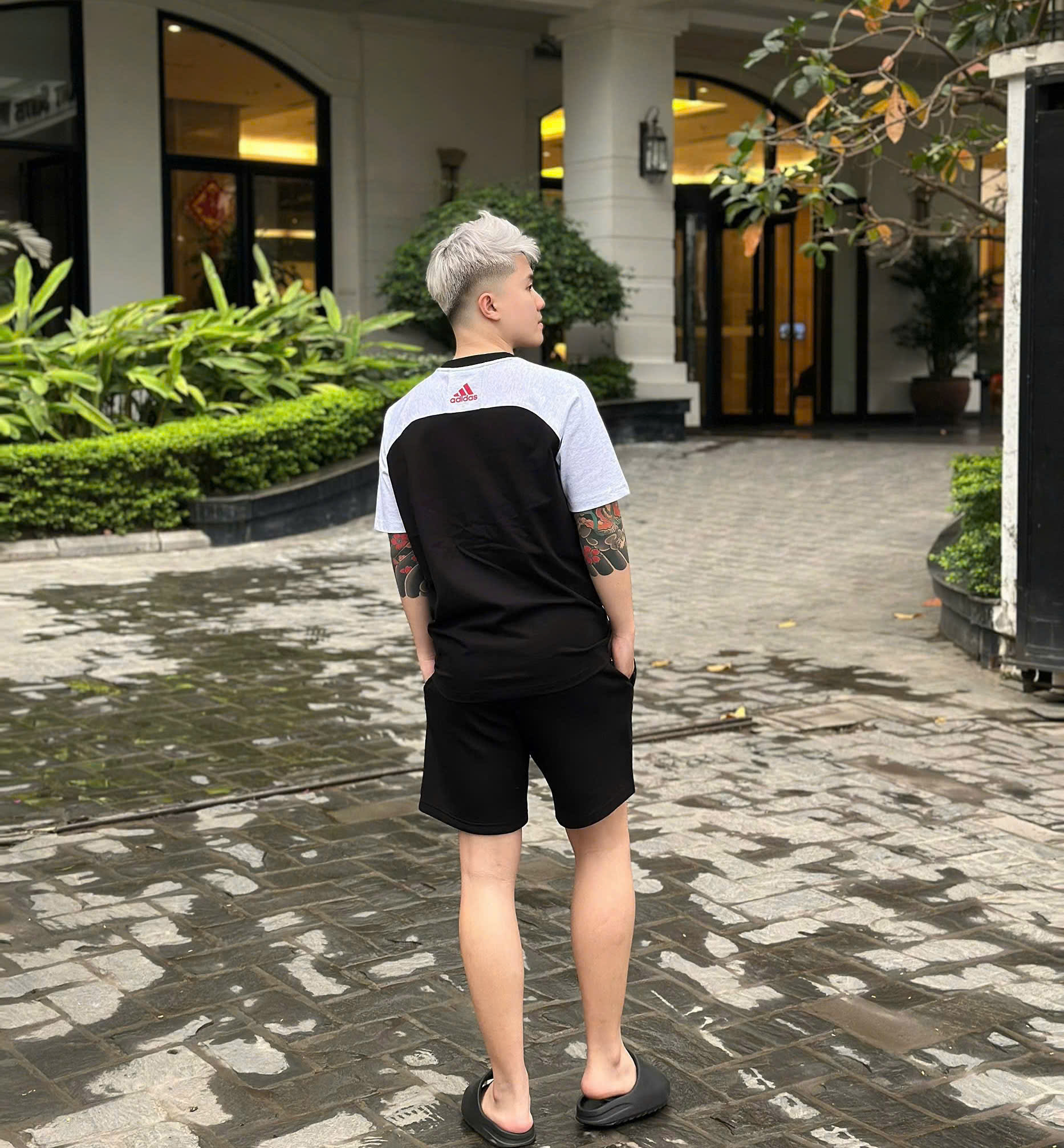 Set bộ thể thao hè Adidas Alpha logo thêu ngực chữ A Like Auth S-XL MK