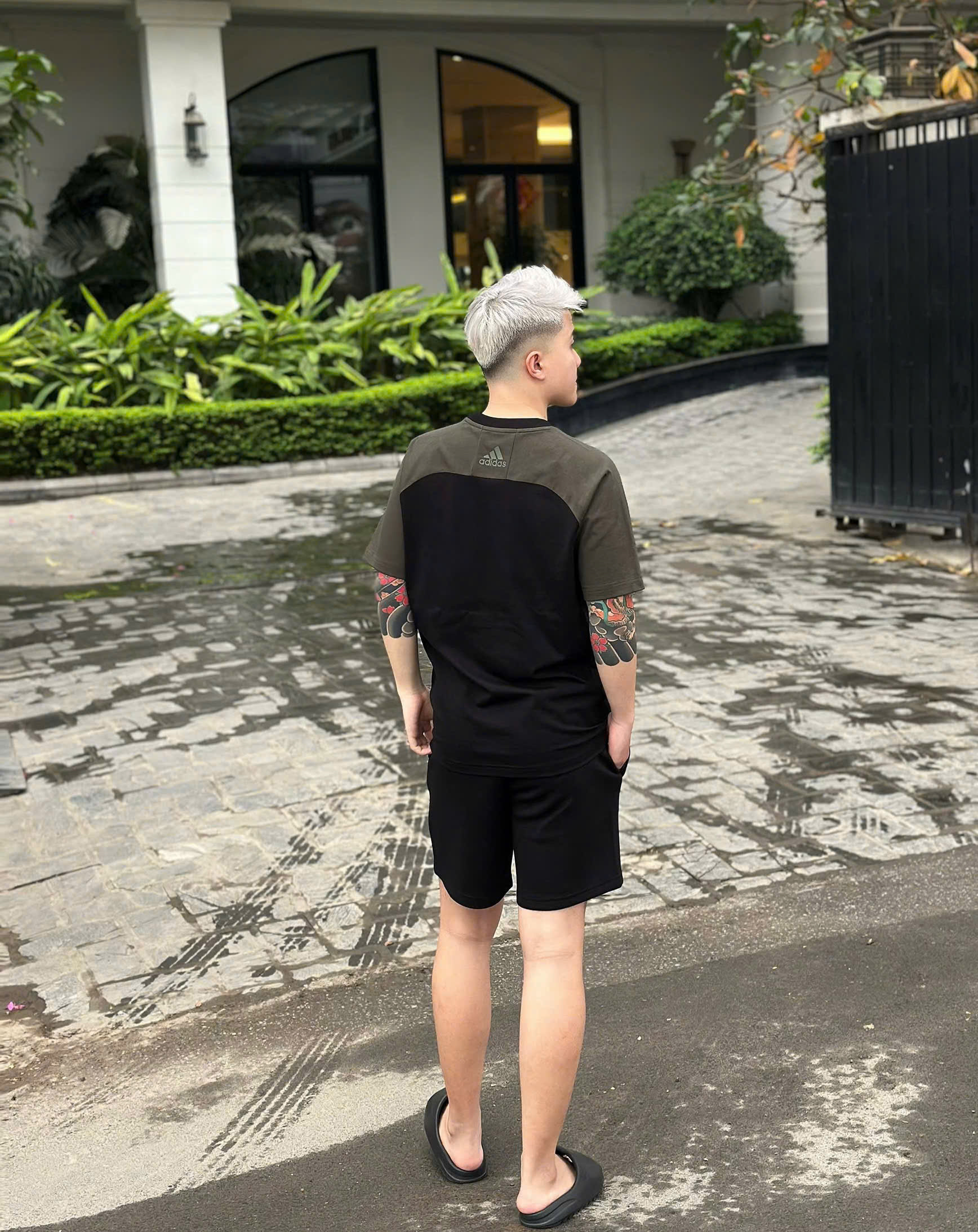 Set bộ thể thao hè Adidas Alpha logo thêu ngực chữ A Like Auth S-XL MK