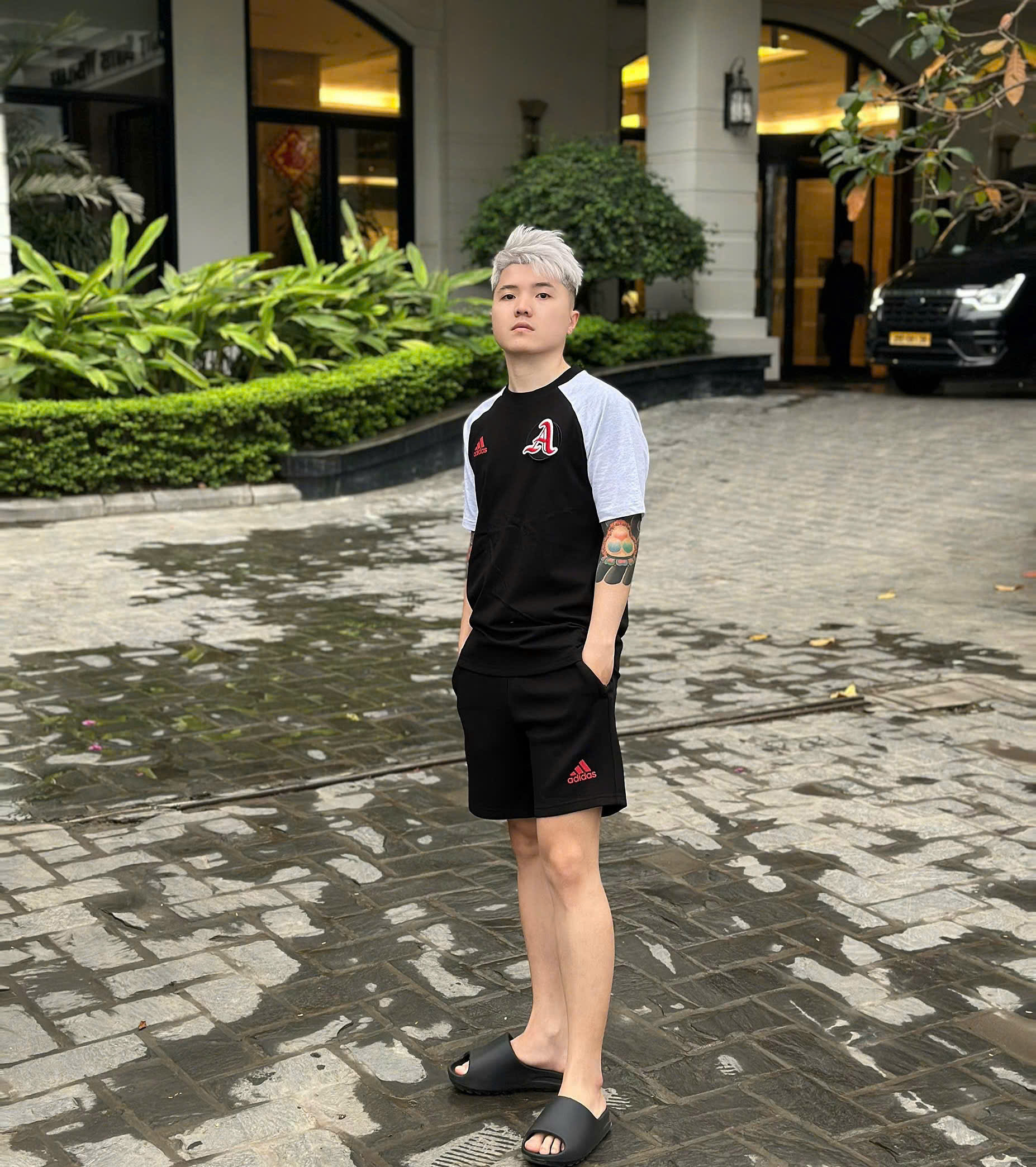 Set bộ thể thao hè Adidas Alpha logo thêu ngực chữ A Like Auth S-XL MK