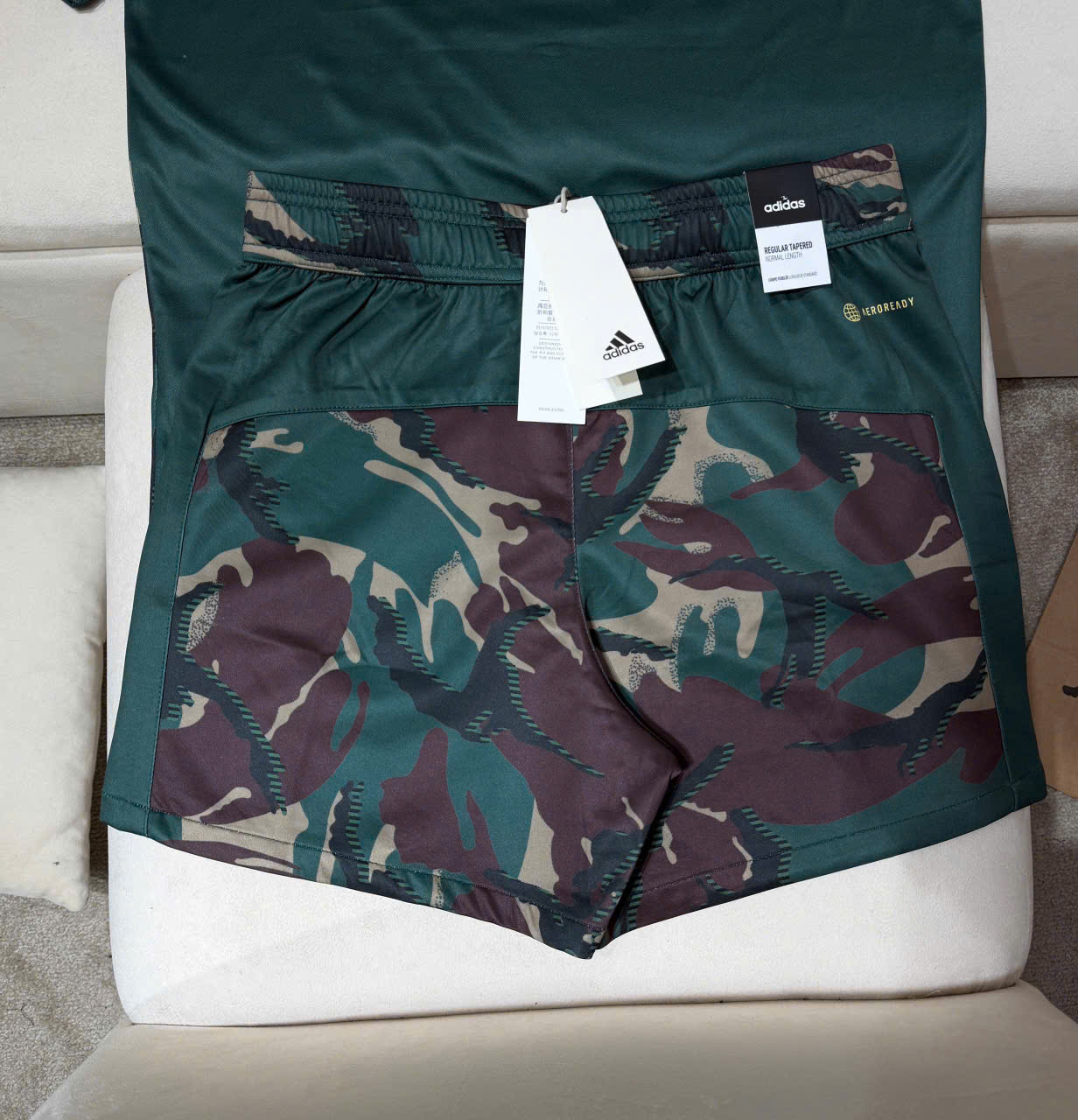 Set bộ thể thao hè Adidas thun lạnh dằn di Camo logo đùi ngực Like Auth XS-L LK
