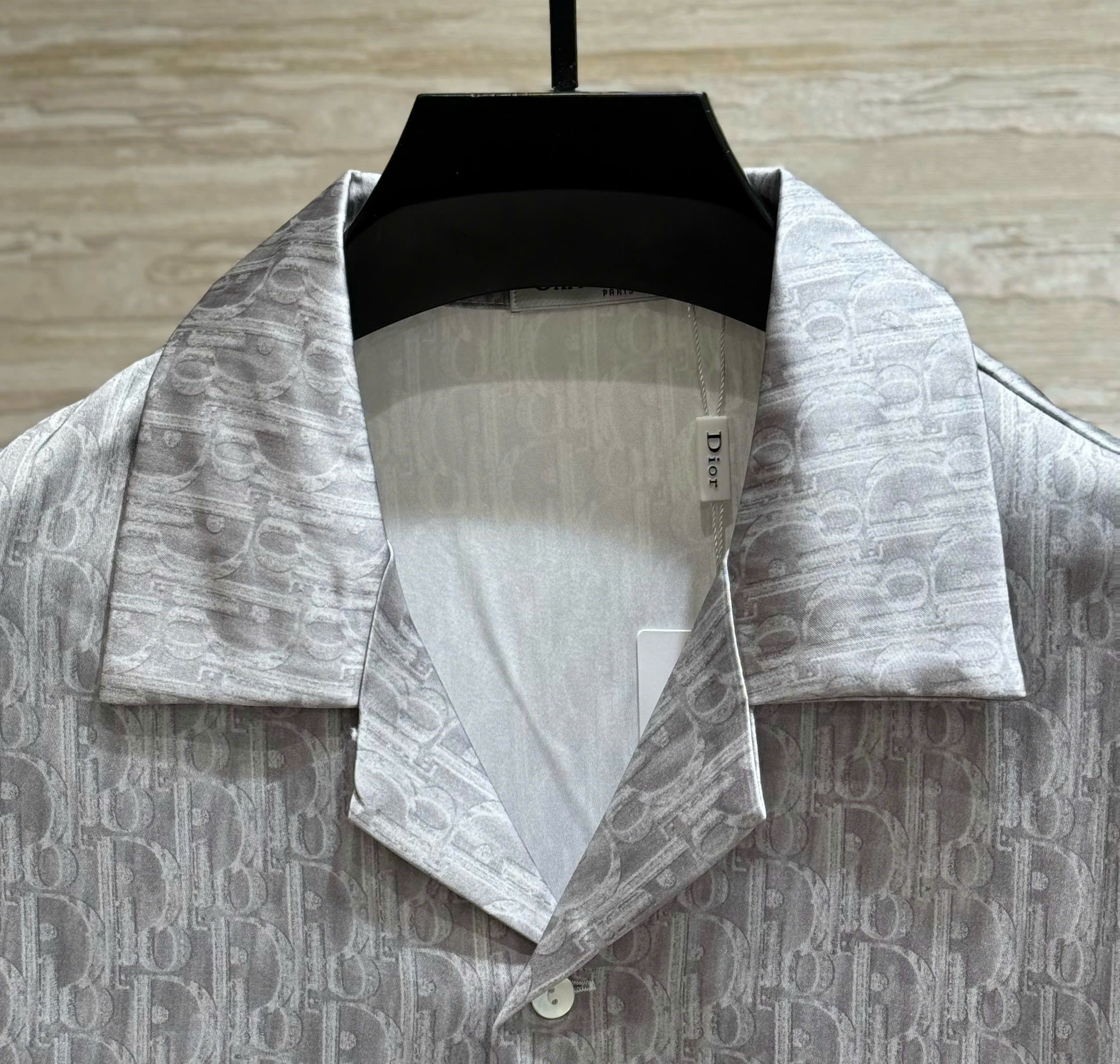 Set bộ lụa hè Dior CD Xám họa tiết Obique full Like Auth M-XXL DDT