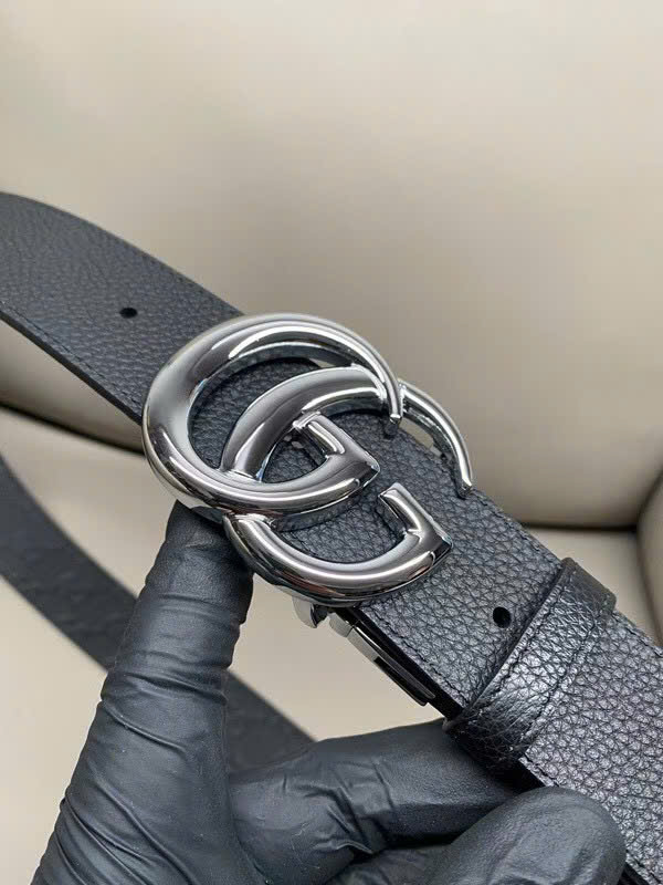 Thắt lưng dây nịt Gucci GC logo mặt kim loại dây khắc vân chìm Like Auth 90-100 MK\Mặt bạc