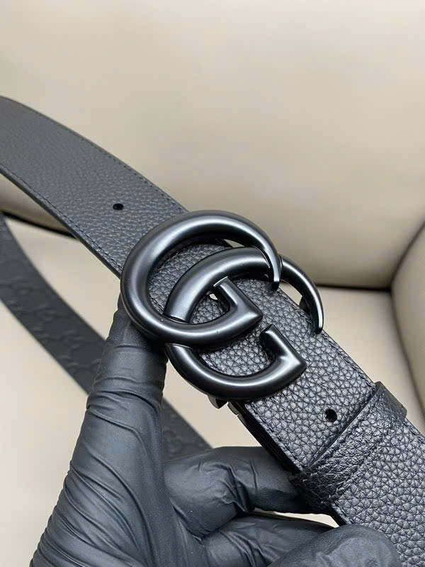Thắt lưng dây nịt Gucci GC logo mặt kim loại dây khắc vân chìm Like Auth 90-100 MK\Mặt đen
