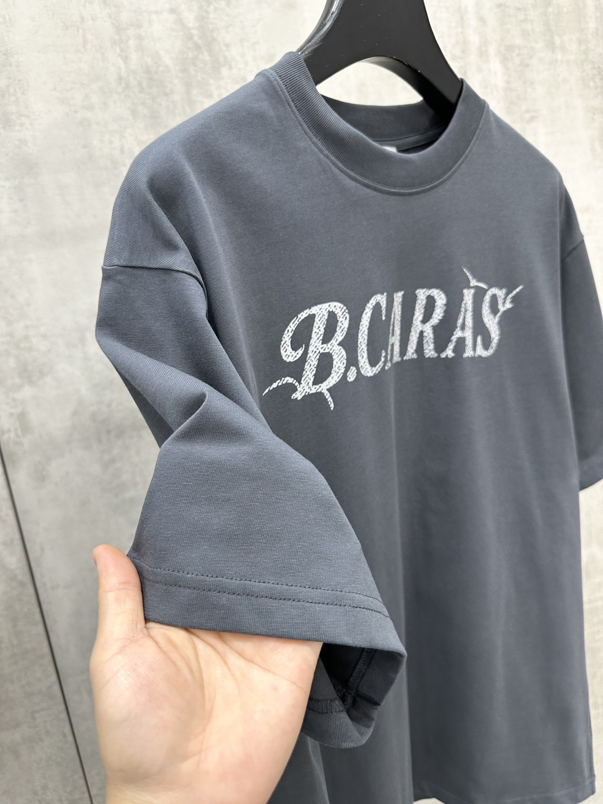 Áo phông T shirt Caras Xám logo lưng ngực new 2026 Like Auth S-XL VTN