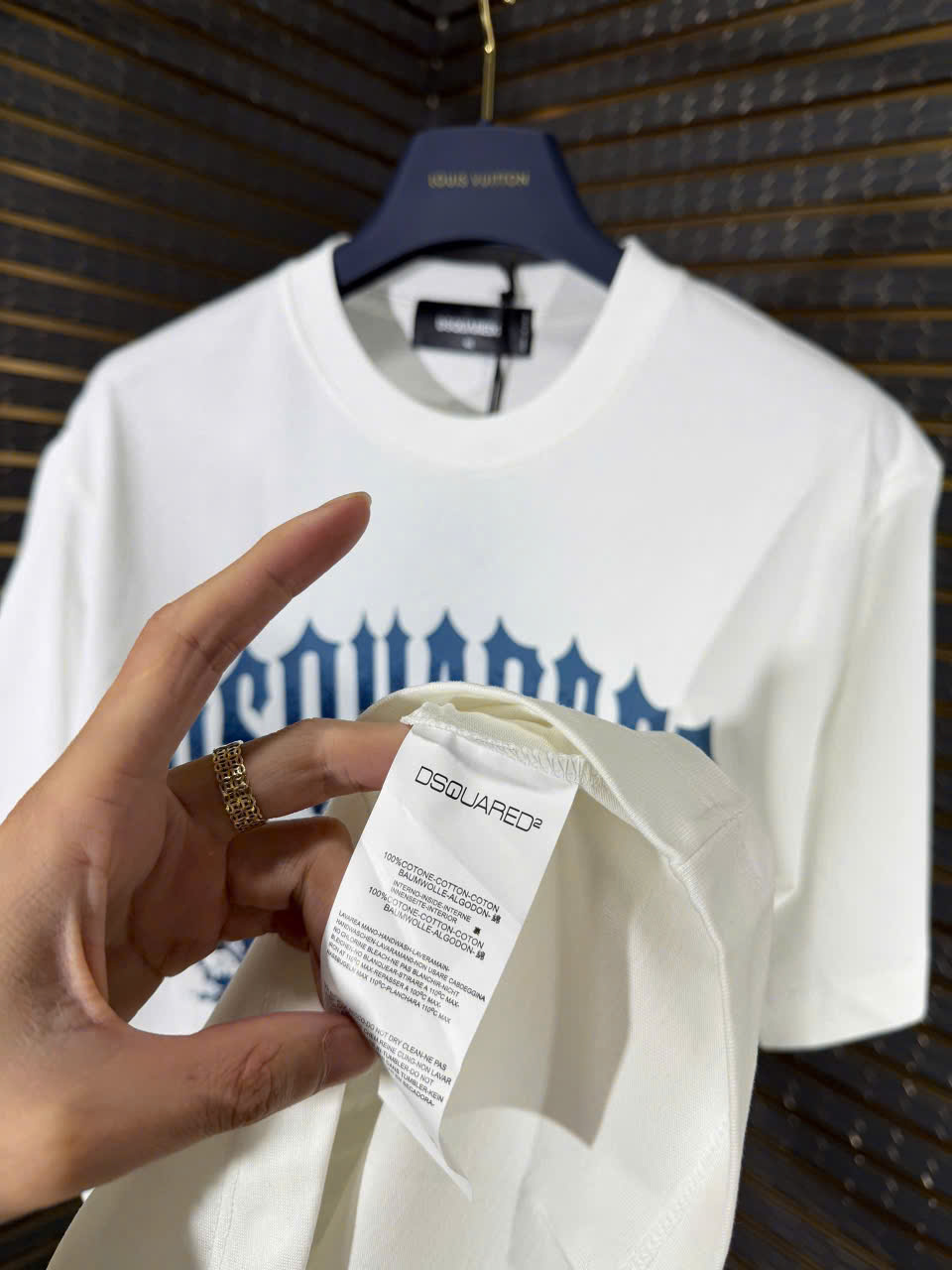 Áo phông T shirt Dsquared2 DSQ thần chết cưỡi sói 3 đầu Like Auth 44-50 LK