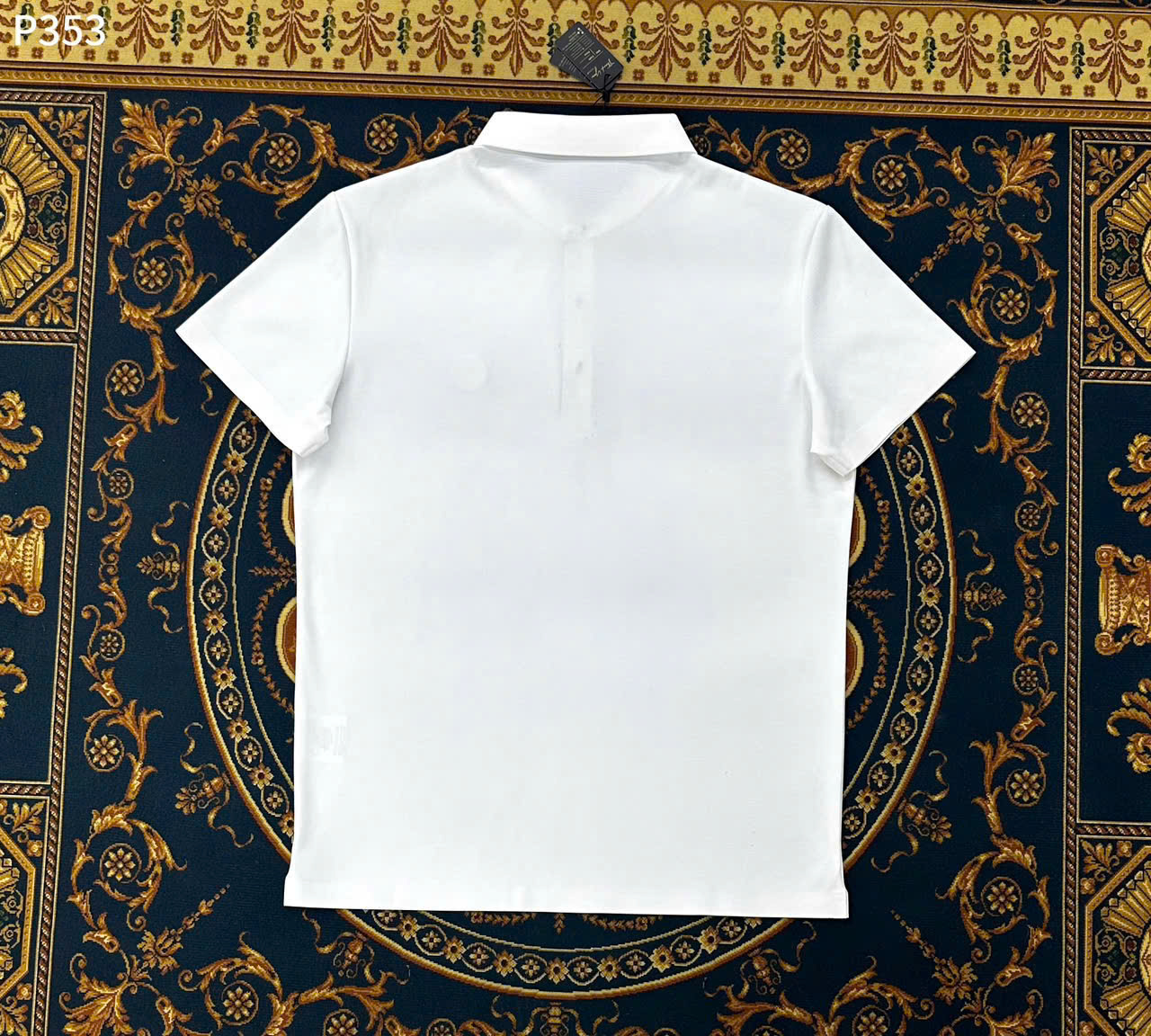 Áo polo Burberry BBR basic vải lanh logo thêu ngựa bay ngực Like Auth M-XXL LK\trắng