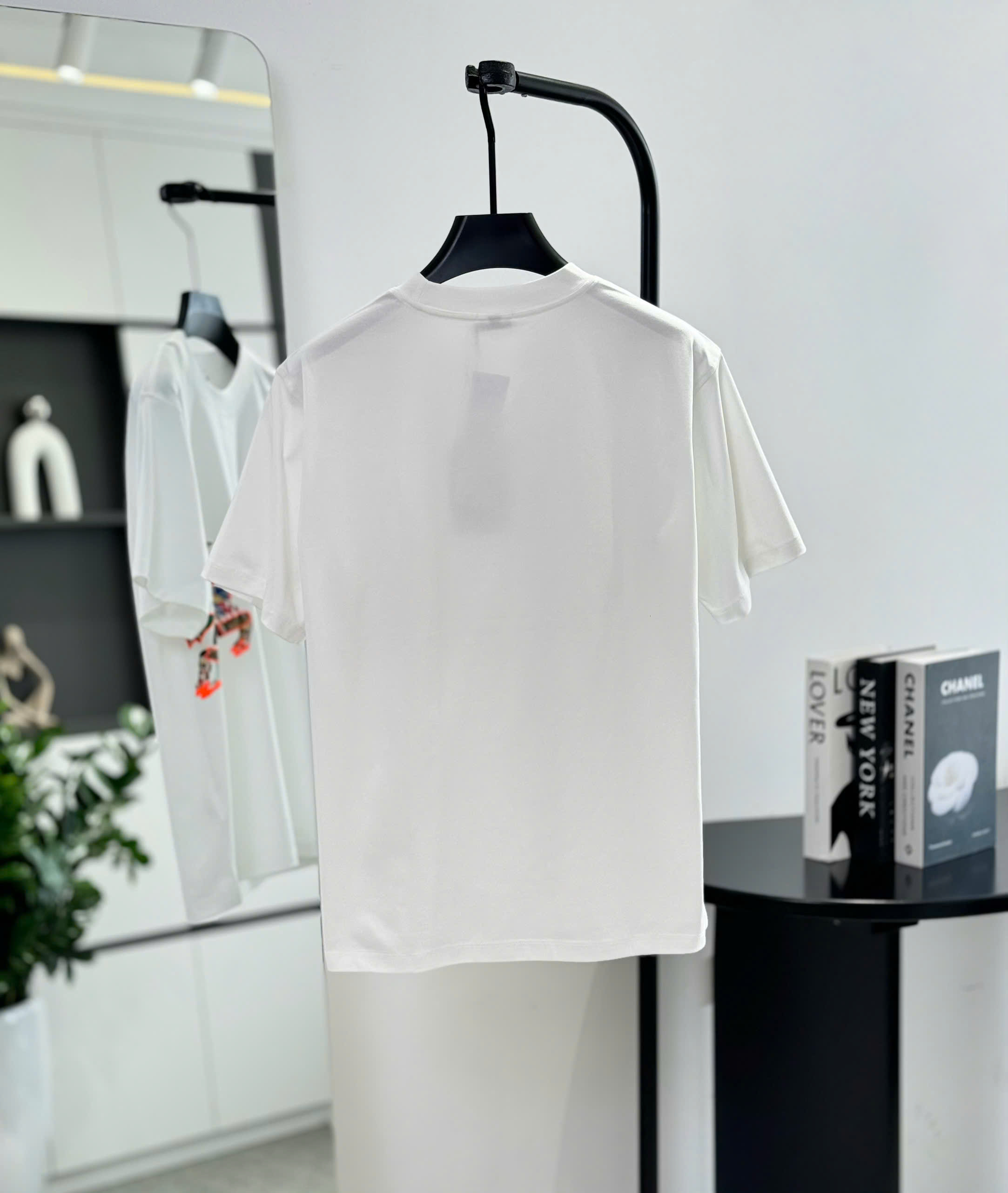 Áo phông T shirt Burberry BBR Kỵ Sỹ Ngựa Bay tag wash sườn thổ cẩm Like Auth S-L DDT\Trắng