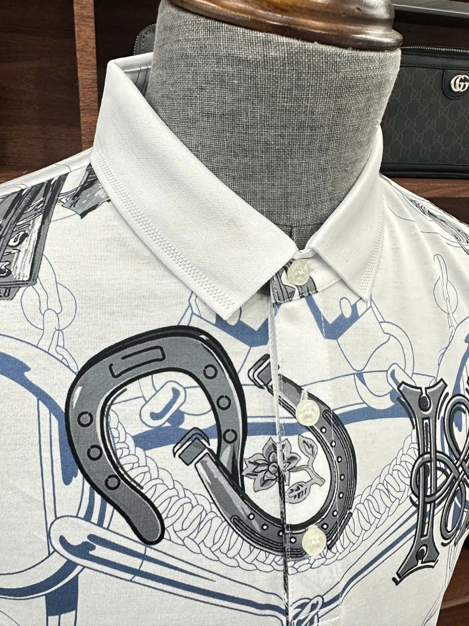 Áo phông T shirt Hermes HM họa tiết còng xích Like Auth 48-54 LK