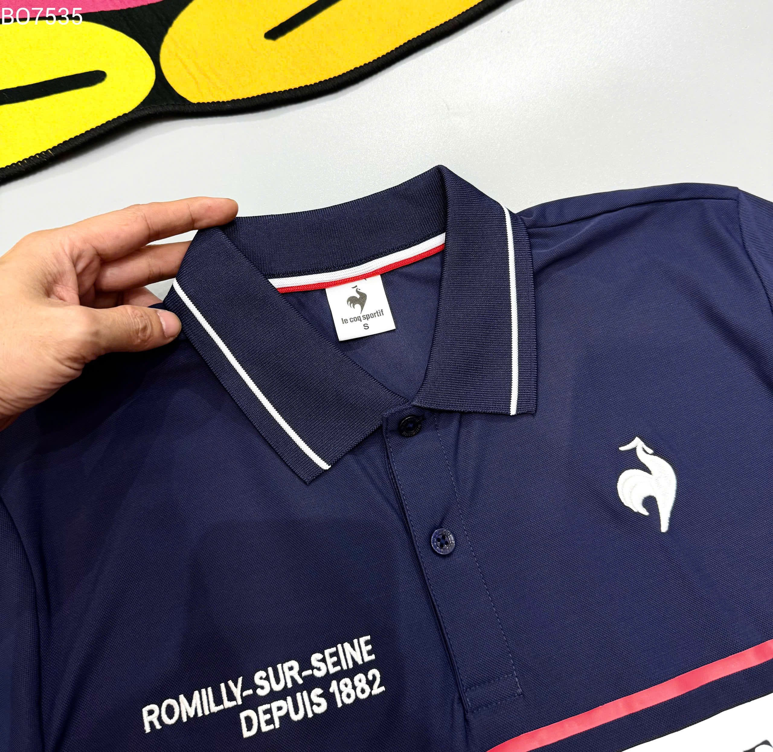 Set bộ thể thao Lecoq Sportif Xanh than kẻ ngang logo ngực Like Auth S-XL MK