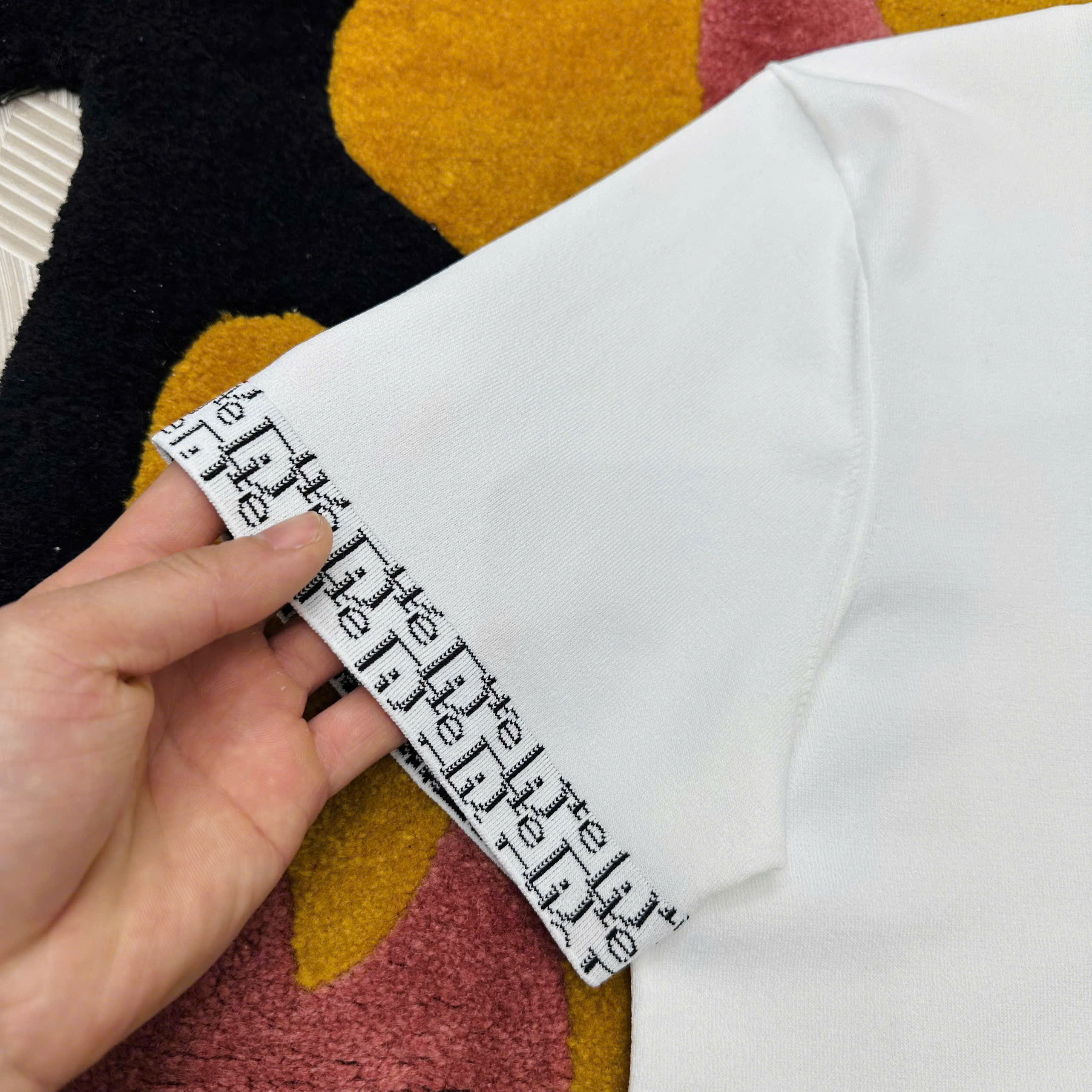 Áo polo Dior CD logo thêu ngực check viền tay cổ Like Auth 48-52 MK