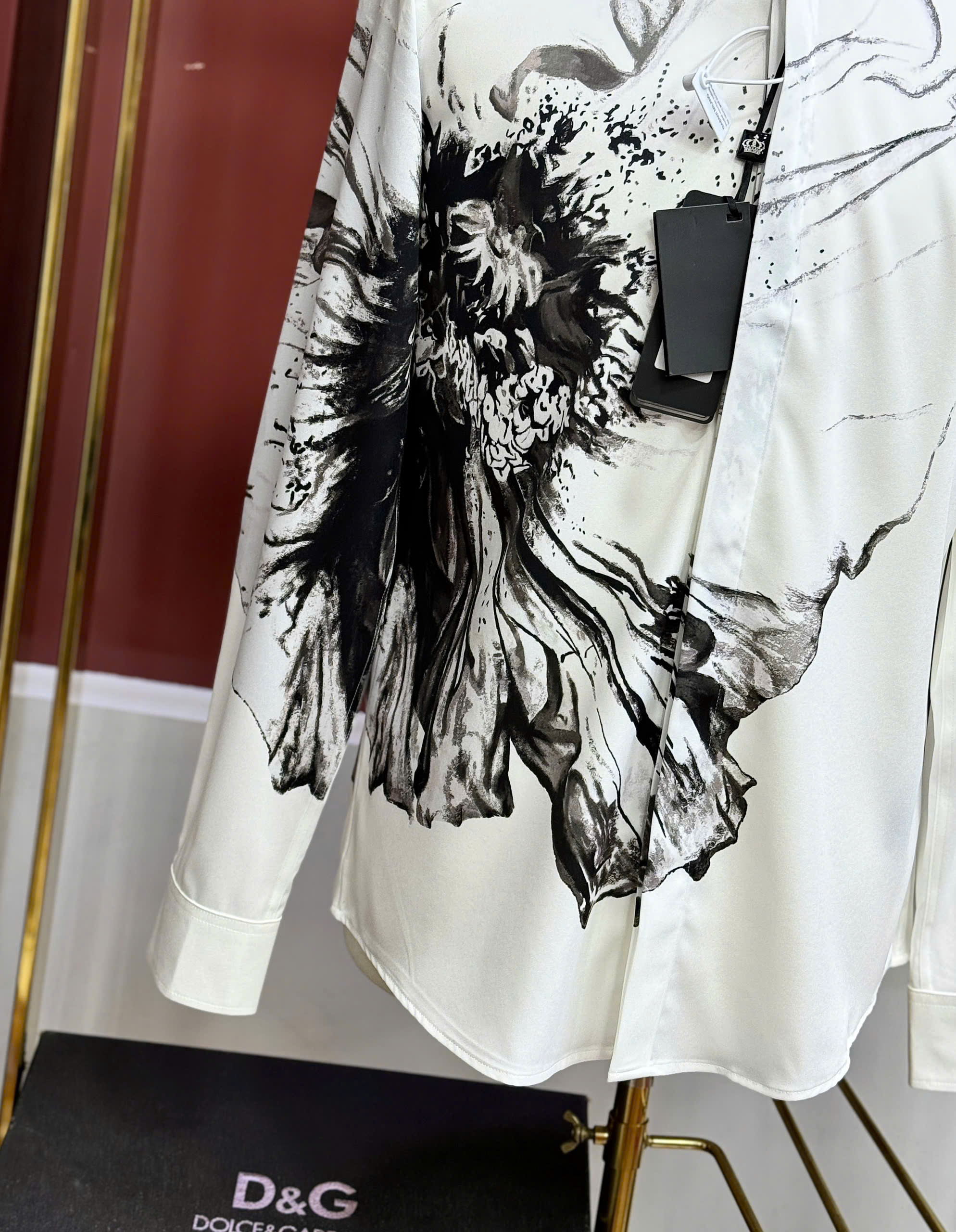 Áo sơ mi Dolce Gabbana DG tiết khăn loang Like Auth 44-50 MK CD
