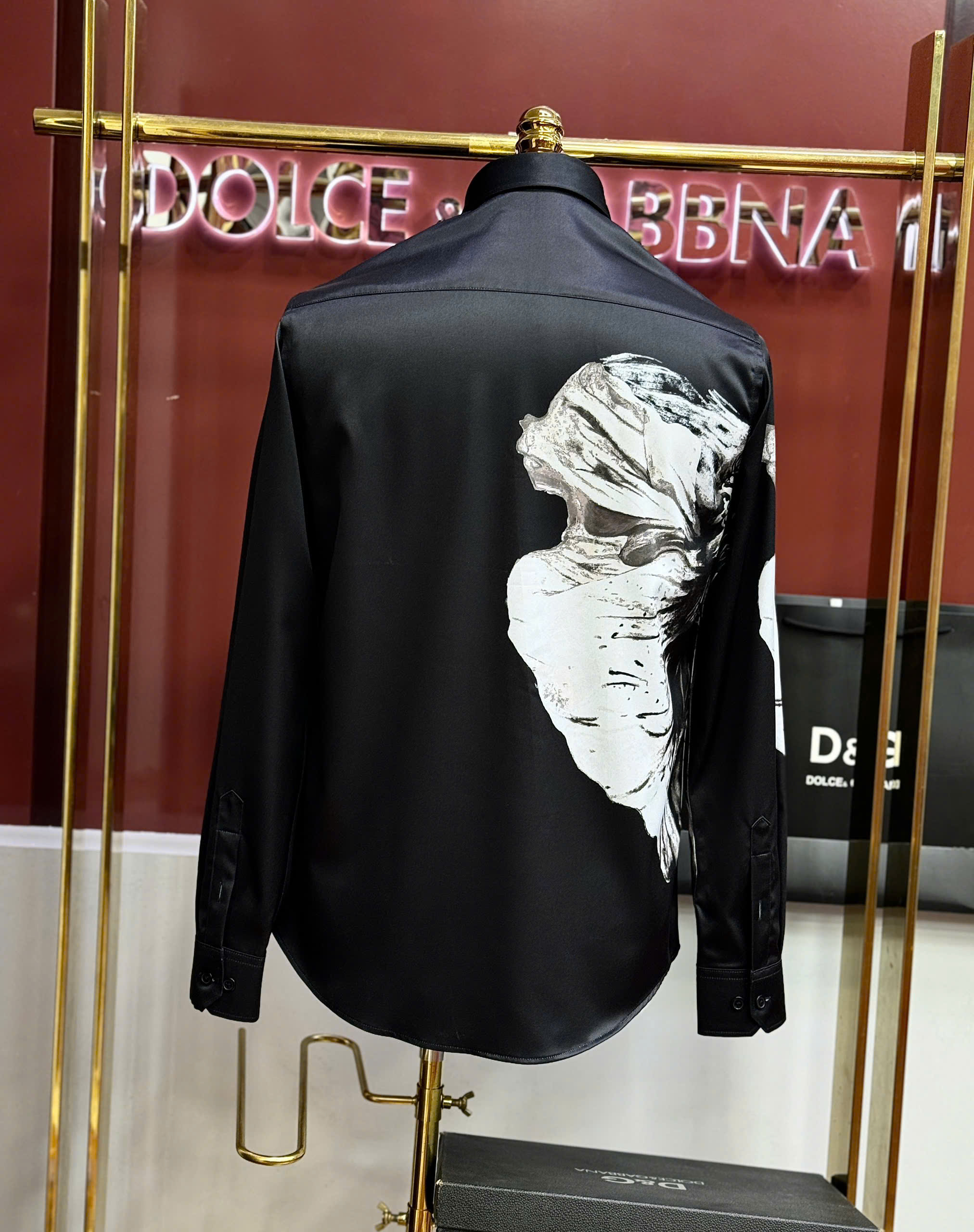 Áo sơ mi Dolce Gabbana DG tiết khăn loang Like Auth 44-50 MK CD