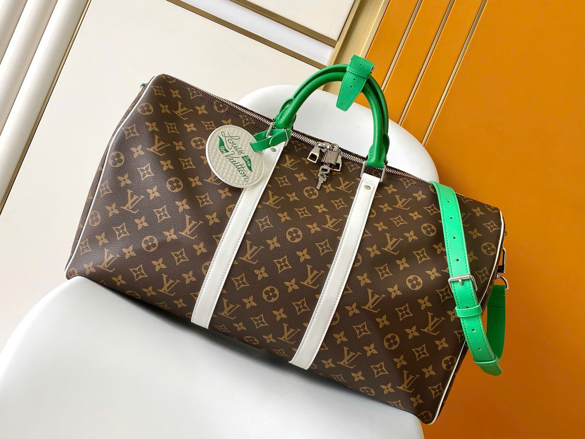 Túi trống du lịch Louis Vuitton Keepall Bandoulière LV Golf monogram 50 bản 1-1 on web PLD