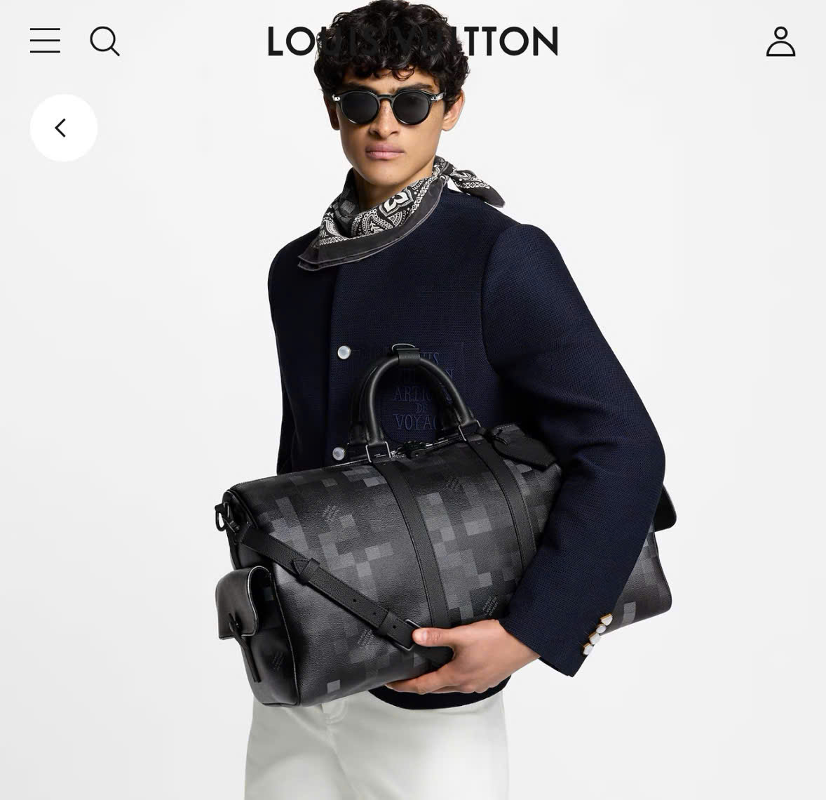 Túi trống du lịch Louis Vuitton LV Keepall Damoflage Black 50 bản 1-1 on web PLD