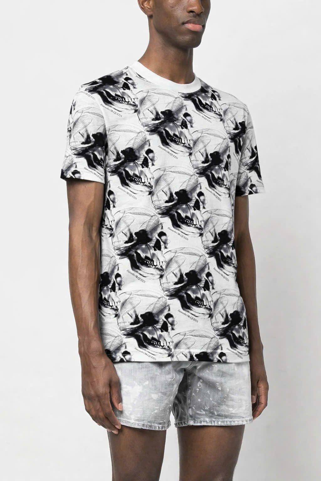 Áo phông T shirt Mcqueen MCQ họa tiết Đầu Lâu và Chuồn Chuồn Like Auth 44-50 CD