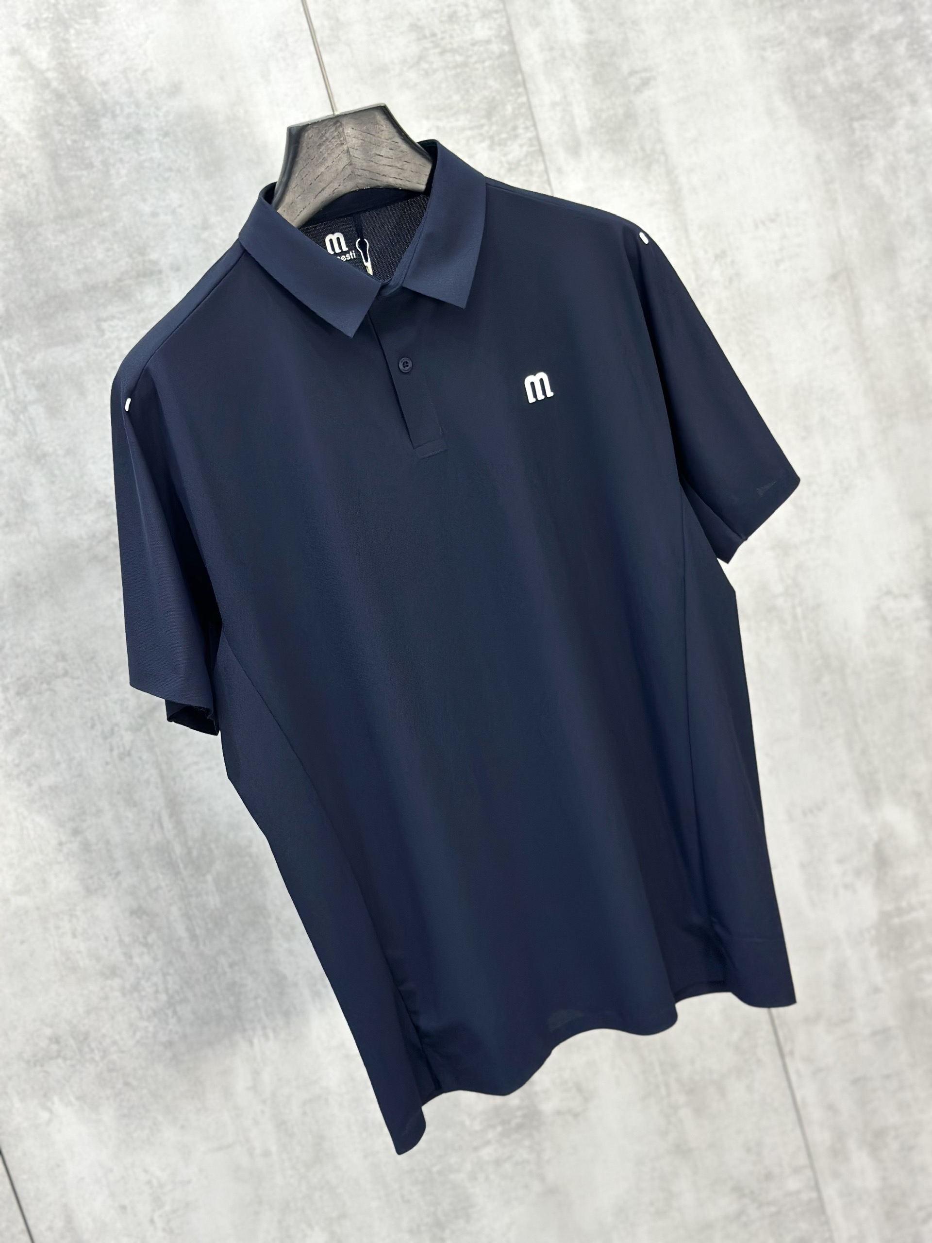 Áo polo thể thao Manseti Xanh Than logo thêu ngực Like Auth S-XL VTN